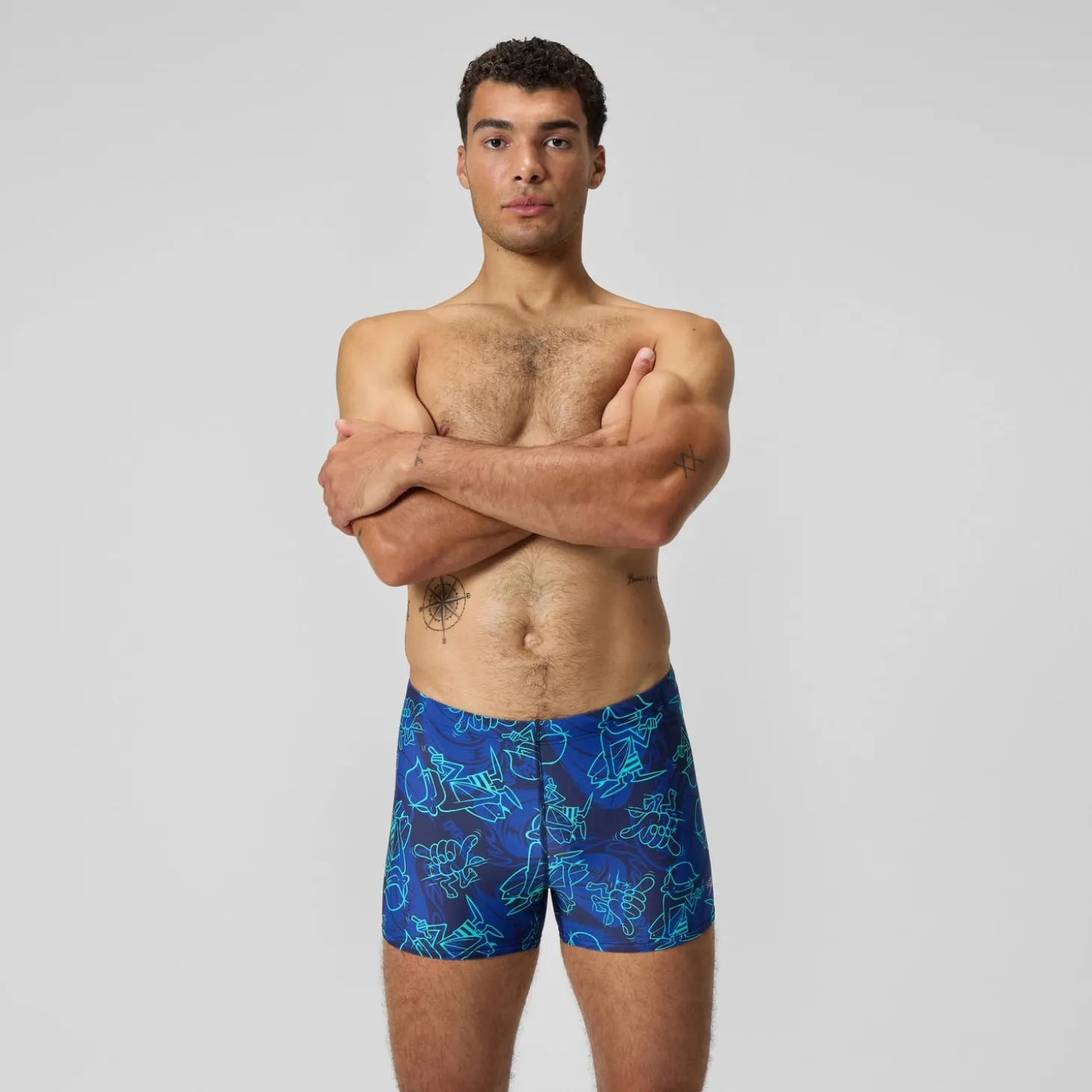 Outlet Aquashort Beachstar imprimé, hommes, bleu Homme Aquashorts