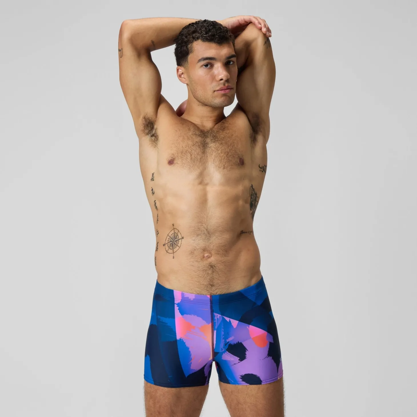 Store Aquashort Beachstar imprimé, hommes, bleu/rouge Homme Aquashorts