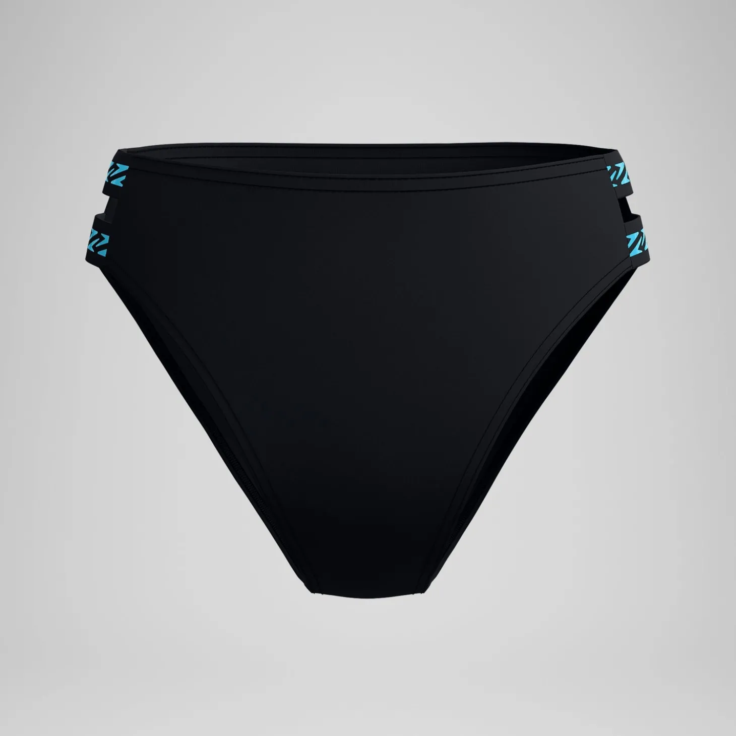 Sale Bas de bikini Femme FLU3NTE Logo Elastic taille haute noir Femme Maillots 2 Pièces