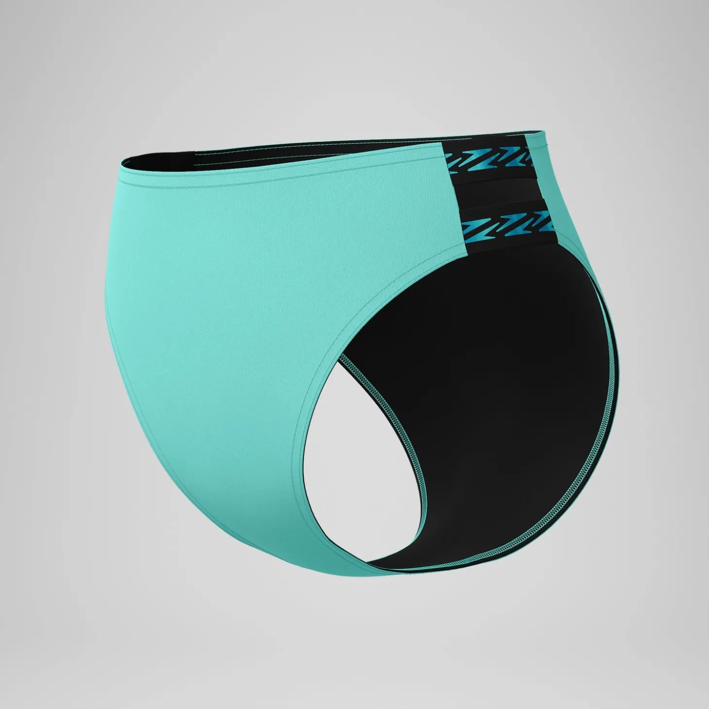 Store Bas de bikini Femme FLU3NTE Logo Elastic taille haute turquoise Femme Maillots 2 Pièces