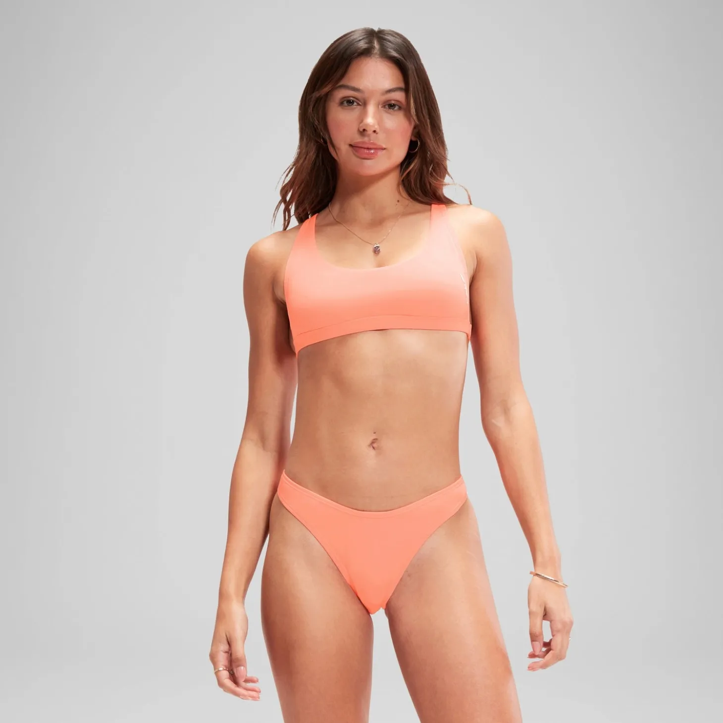 Store Bas de bikini FLU3NTE échancré corail Femme Maillots 2 Pièces