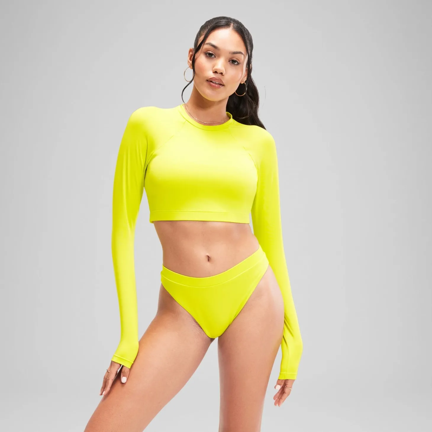 Outlet Bas de bikini FLU3NTE taille haute vert Femme Maillots 2 Pièces