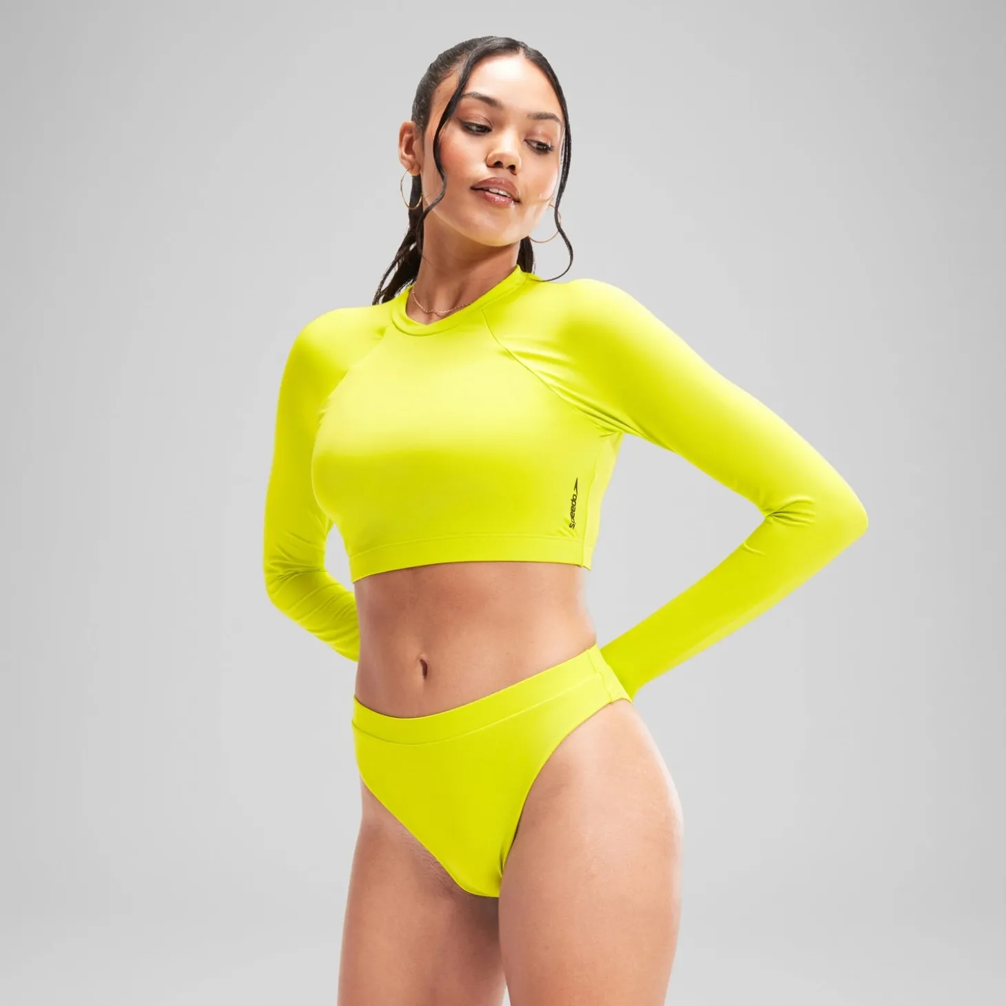 Outlet Bas de bikini FLU3NTE taille haute vert Femme Maillots 2 Pièces