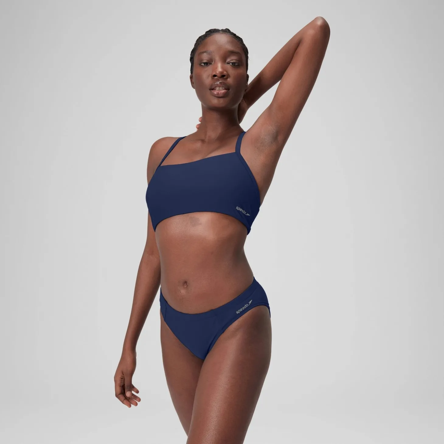 New Bas uni classique pour Femmes Bleu céruléen Femme Maillots 2 Pièces