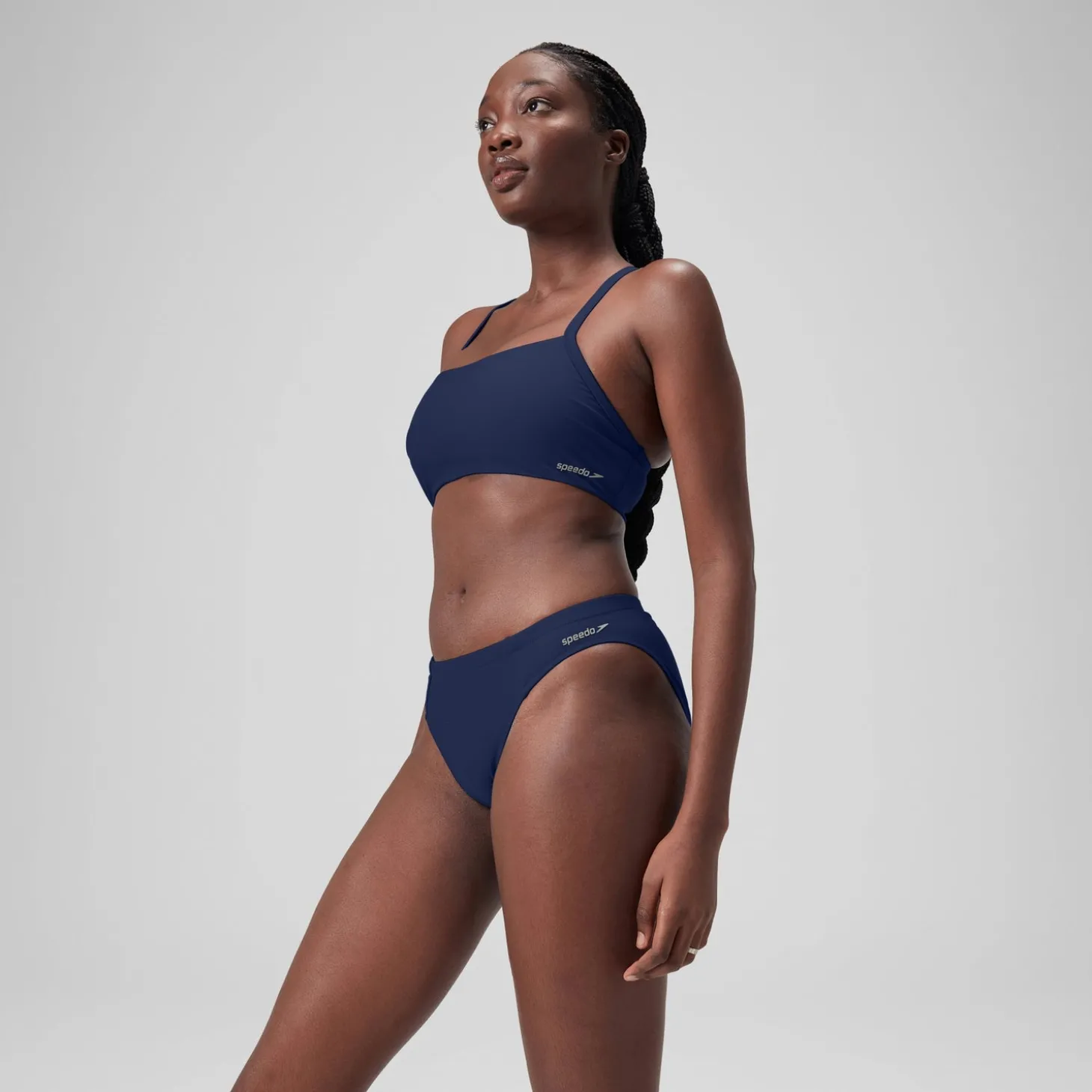 New Bas uni classique pour Femmes Bleu céruléen Femme Maillots 2 Pièces