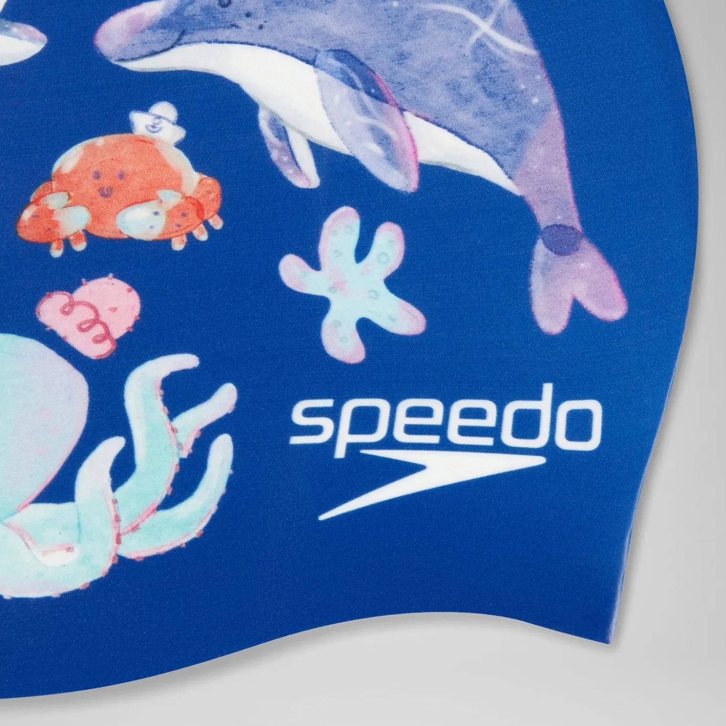 Flash Sale Bonnet de bain enfant à imprimé numérique Bleu impérial/Bleu picton/Bleu curieux Femme Masques Tuba |