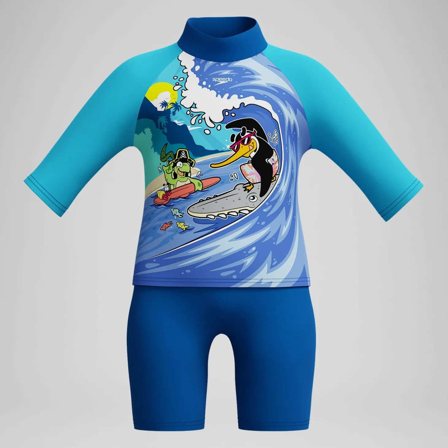 Best Boxer de bain Garçon Learn to Swim imprimé numérique bleu Enfant Maillots De Bain | Maillot De Bain Garçons