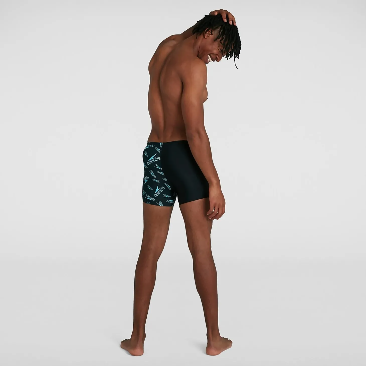 Best Sale Boxer de bain Homme Allover Coupe en V Noir Homme Aquashorts