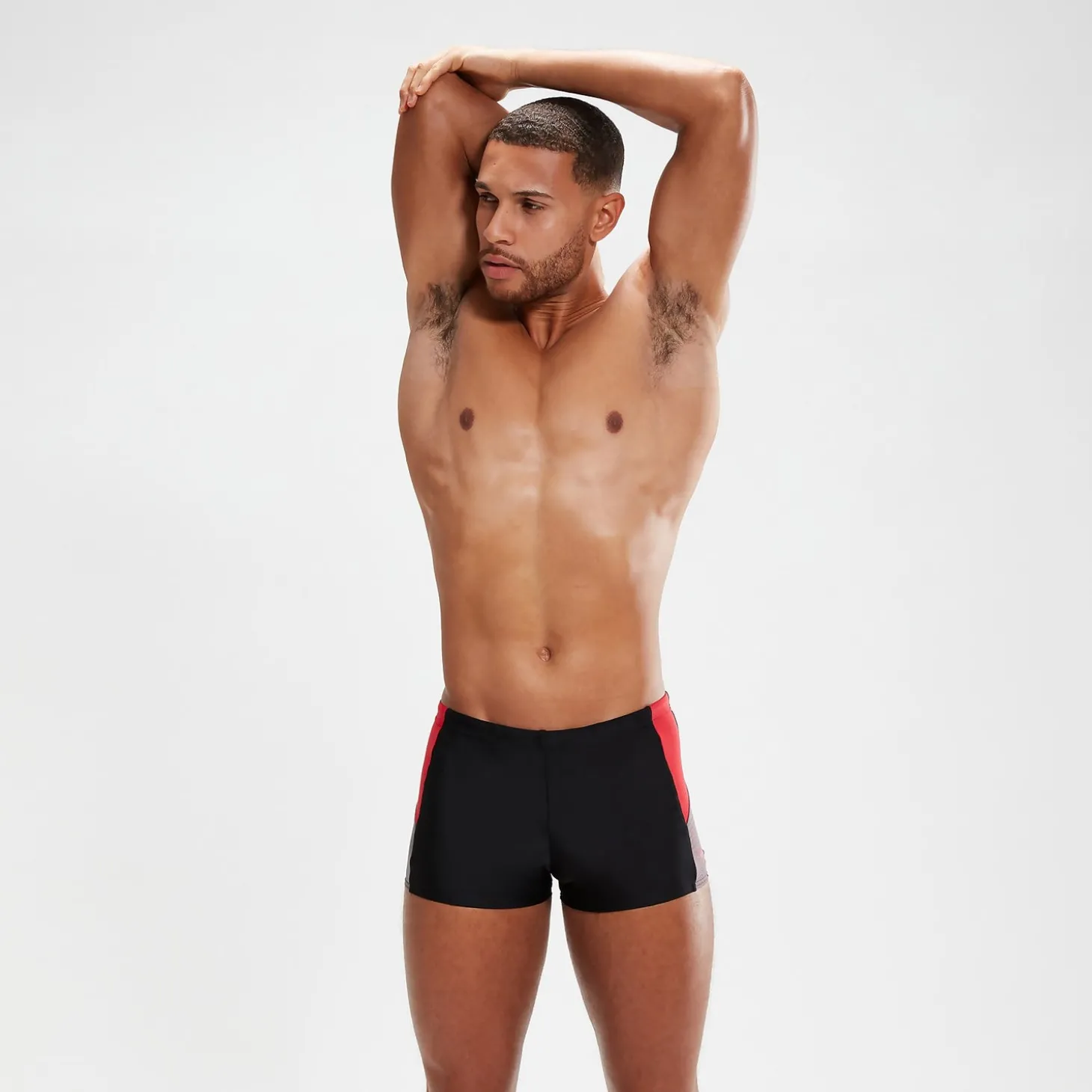 Best Boxer de bain Homme Dive noir/rouge Homme Aquashorts