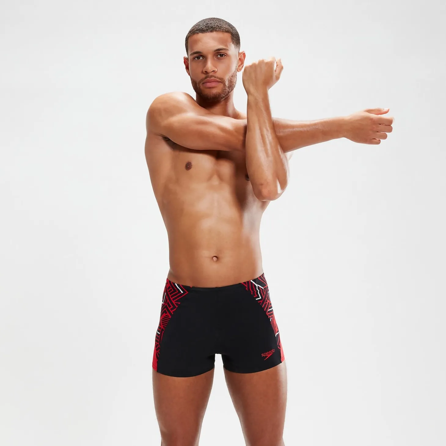 Clearance Boxer de bain Homme ECO Endurance+ Splice noir/rouge Homme Aquashorts