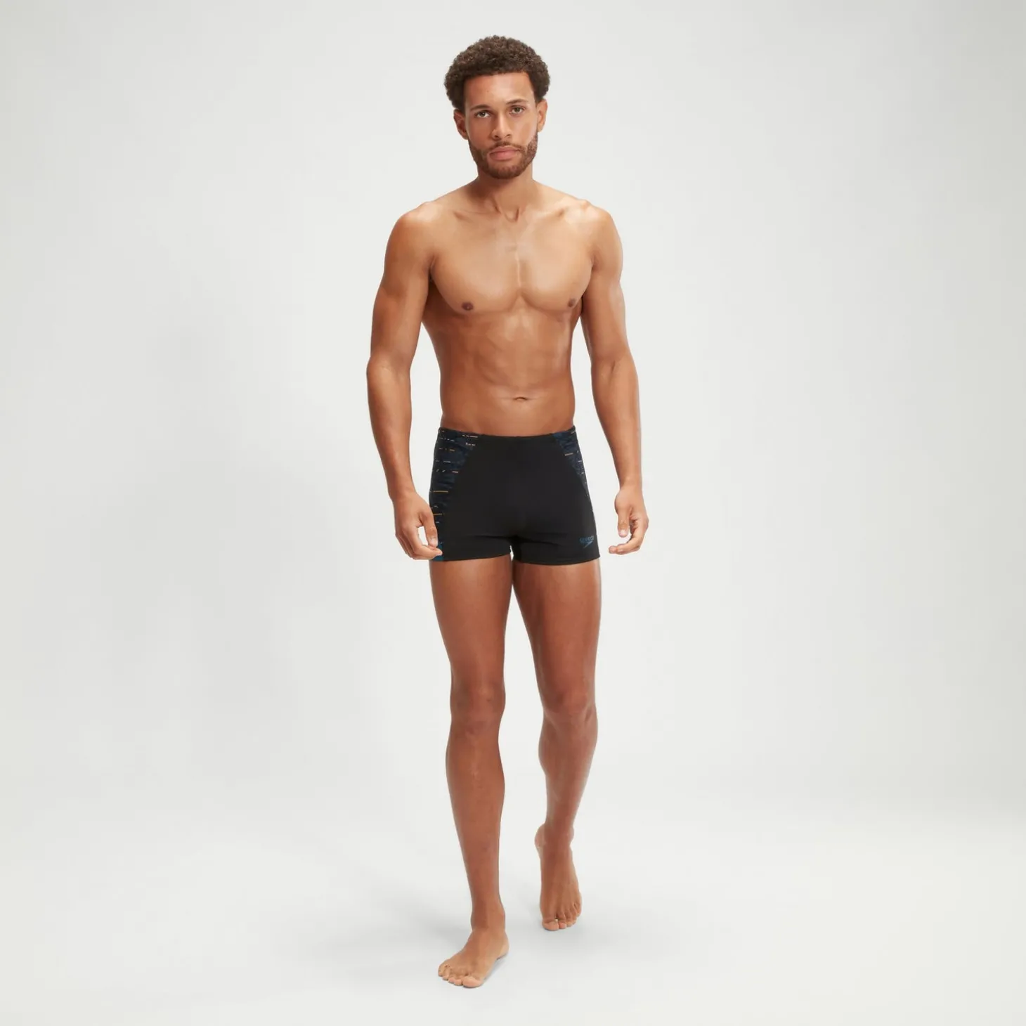 Hot Boxer de bain Homme Endurance+ Max Splice noir/bleu sarcelle Homme Aquashorts