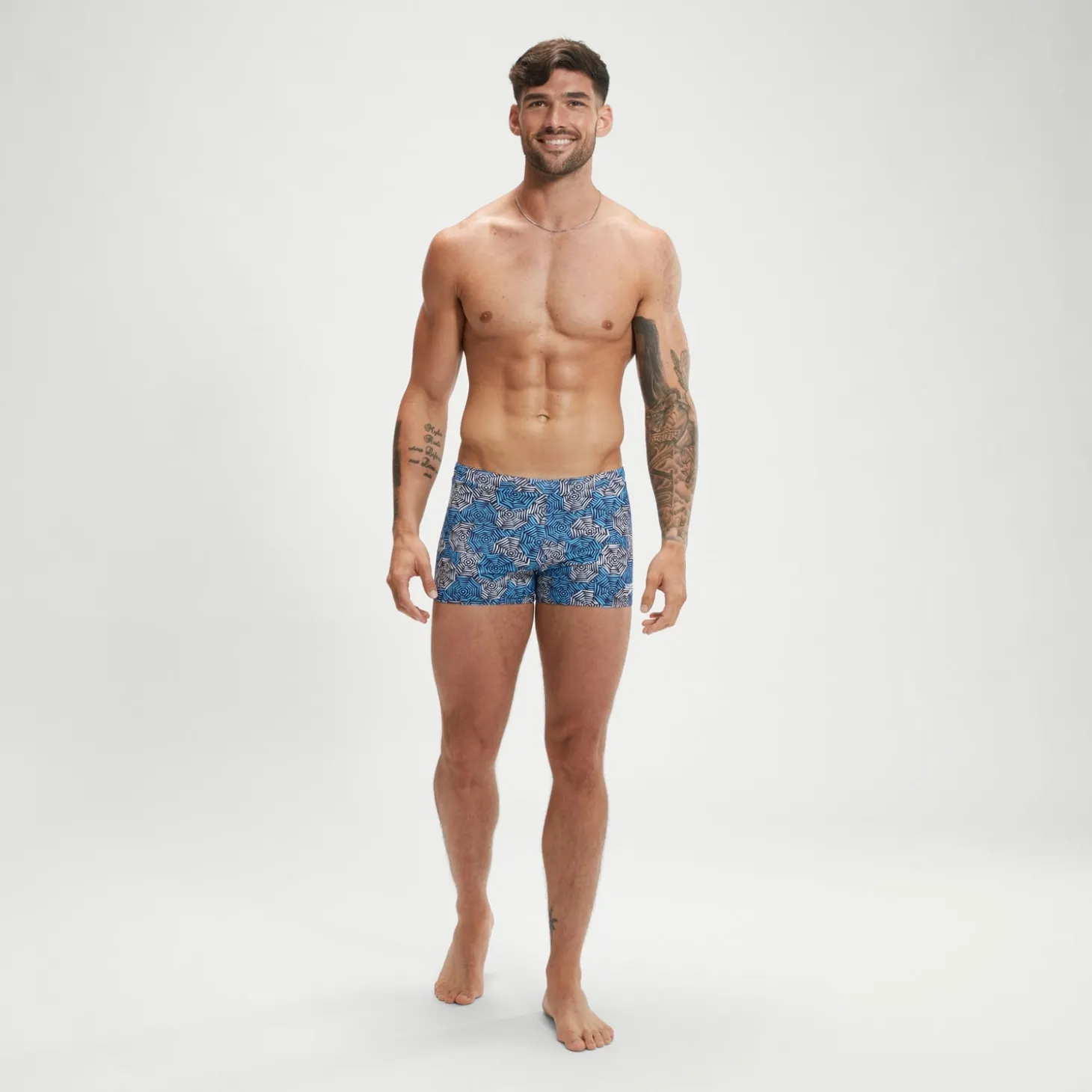 Shop Boxer de bain Homme Escape bleu/blanc Homme Aquashorts