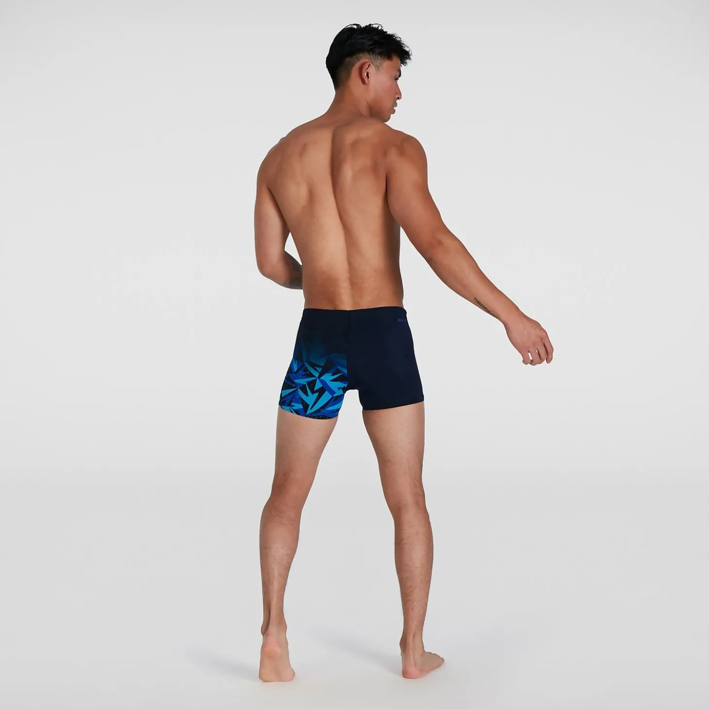 Clearance Boxer de bain Homme Hyper Boom coupe en V noir/bleu Homme Aquashorts