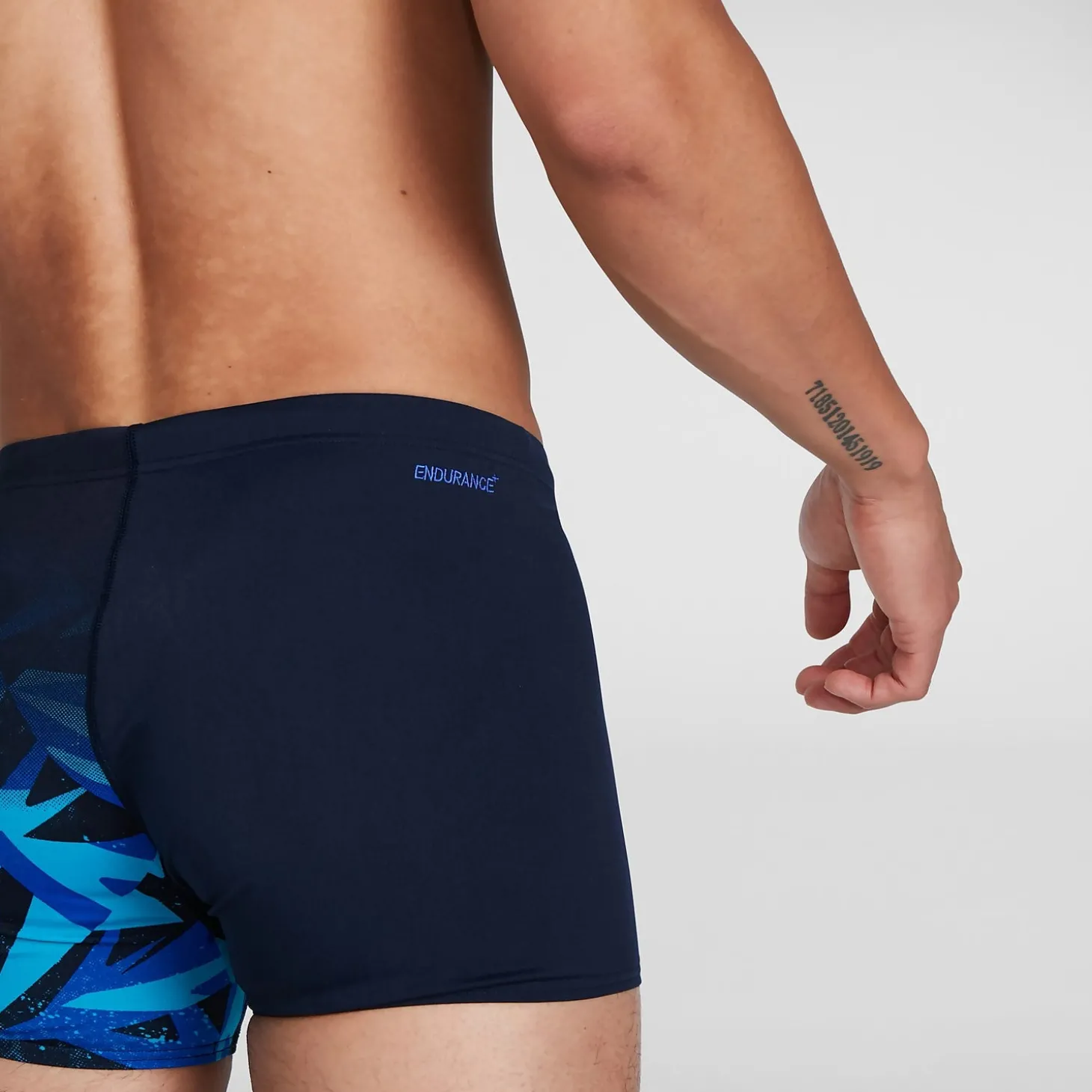 Clearance Boxer de bain Homme Hyper Boom coupe en V noir/bleu Homme Aquashorts