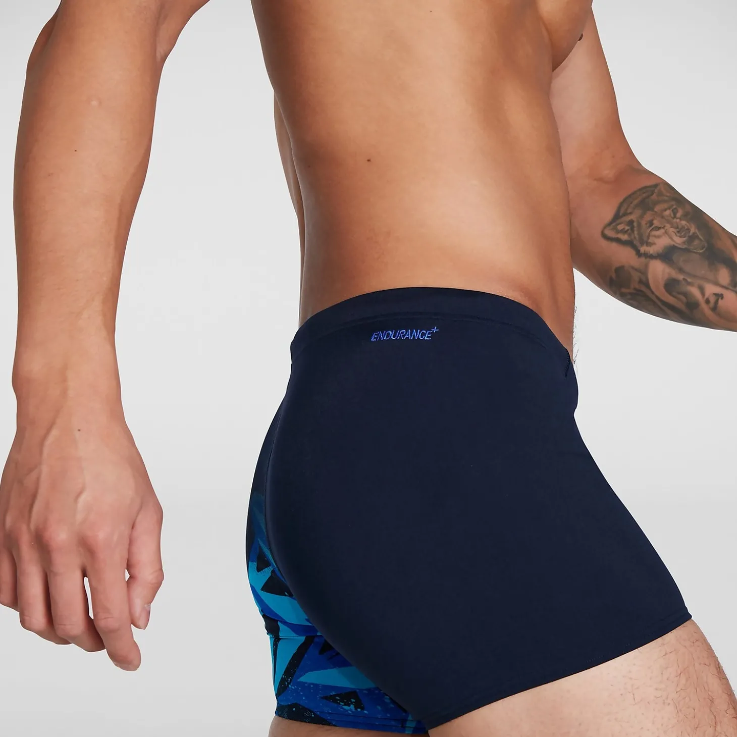 Clearance Boxer de bain Homme Hyper Boom coupe en V noir/bleu Homme Aquashorts