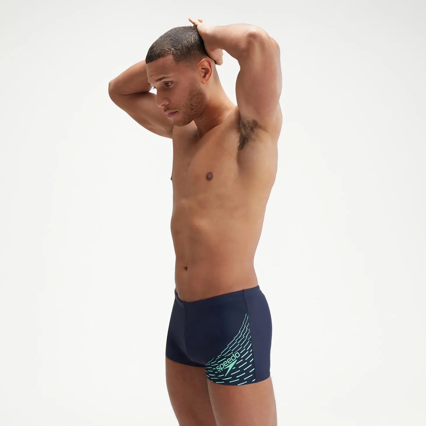 Outlet Boxer de bain Homme Medley Logo bleu marine/vert Homme Aquashorts