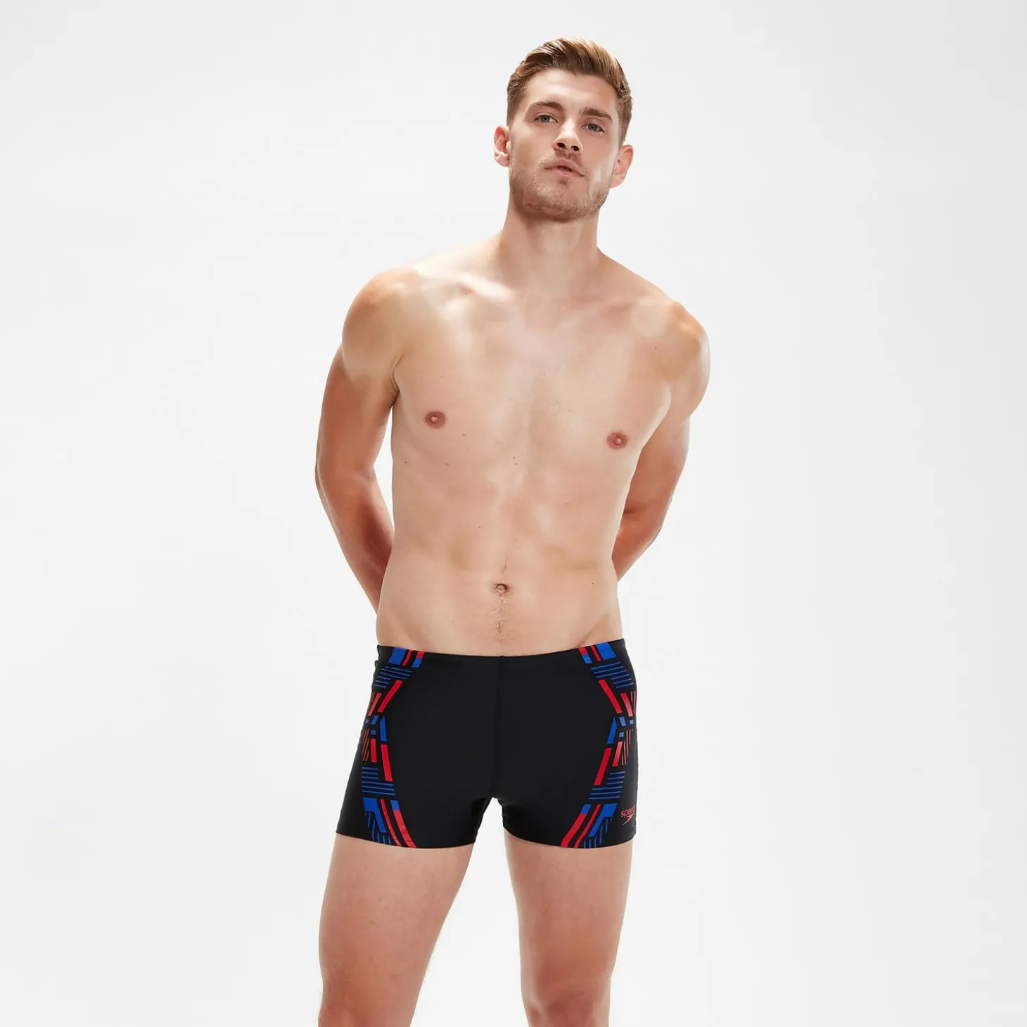 Fashion Boxer de bain Homme Tech Print noir/bleu Homme Aquashorts