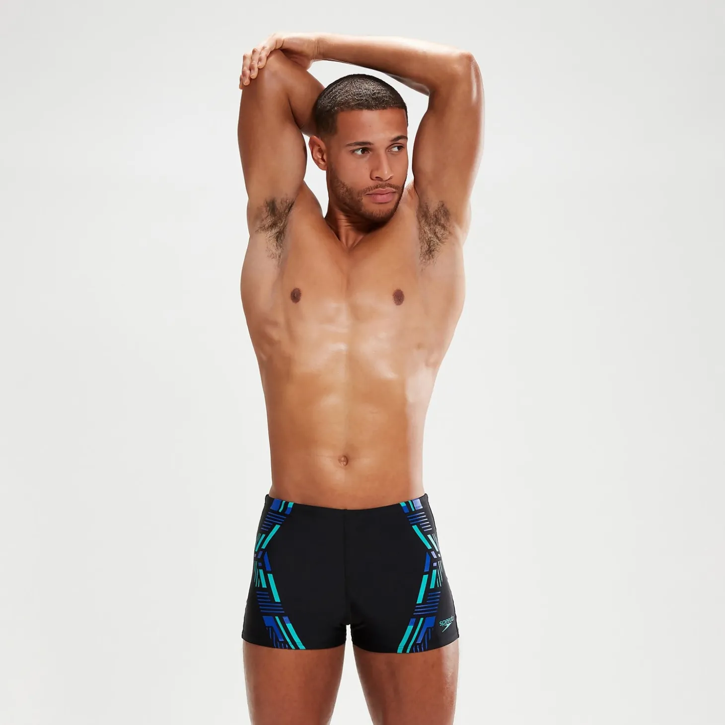 Store Boxer de bain Homme Tech Print noir/bleu Homme Aquashorts