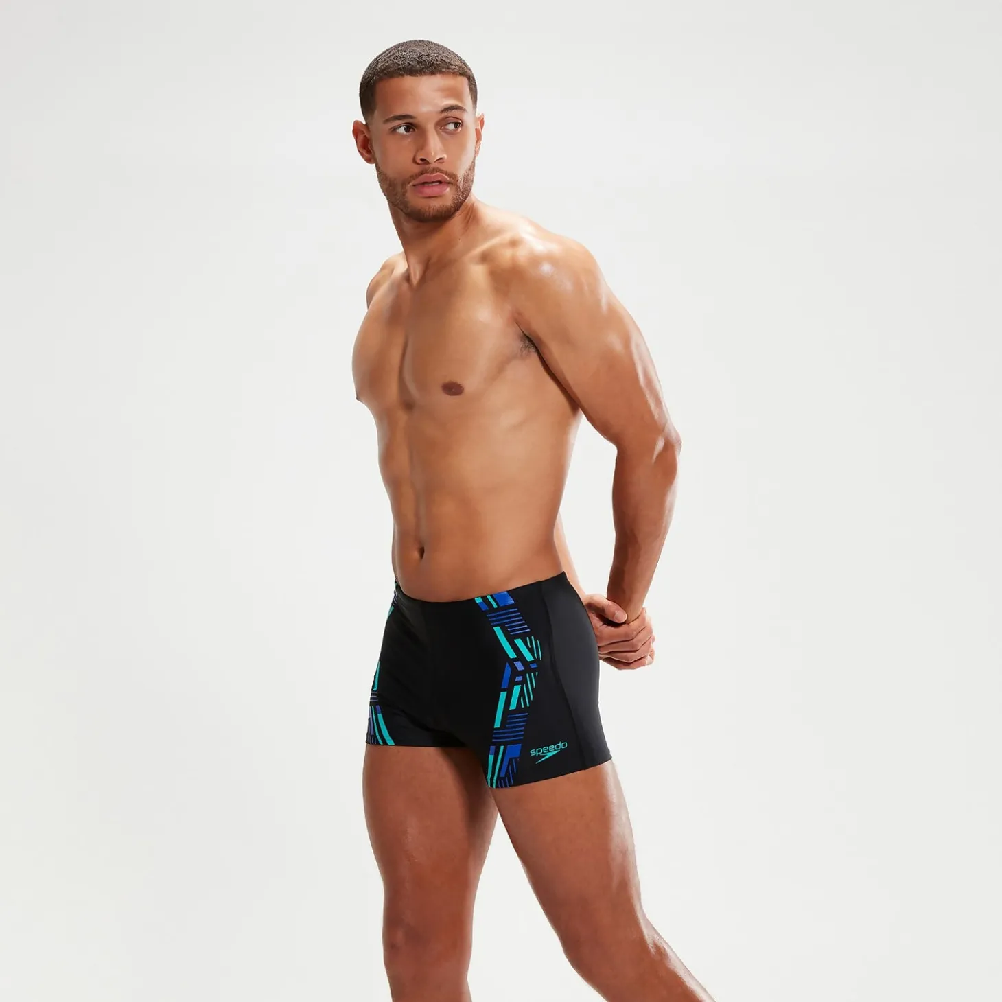 Store Boxer de bain Homme Tech Print noir/bleu Homme Aquashorts