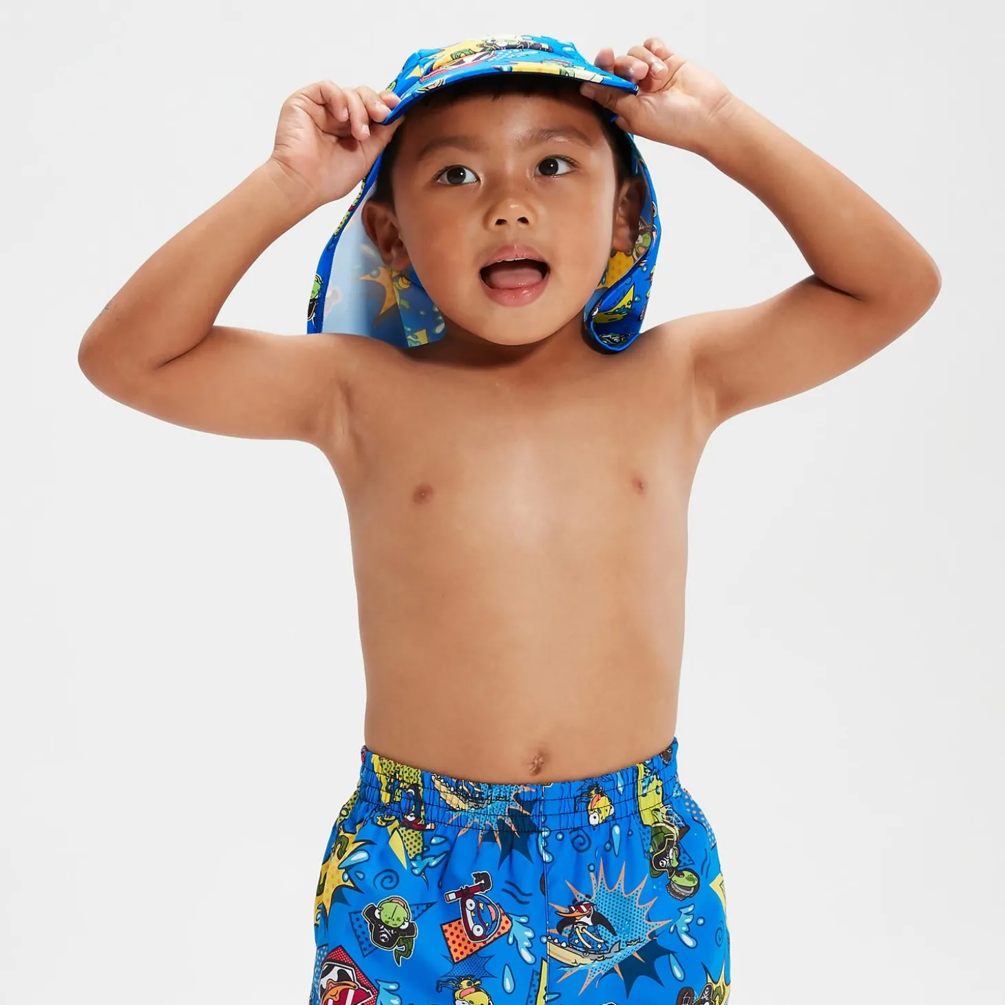 Flash Sale Chapeau de protection solaire Bébé Learn To Swim bleu Enfant Masques Tuba |