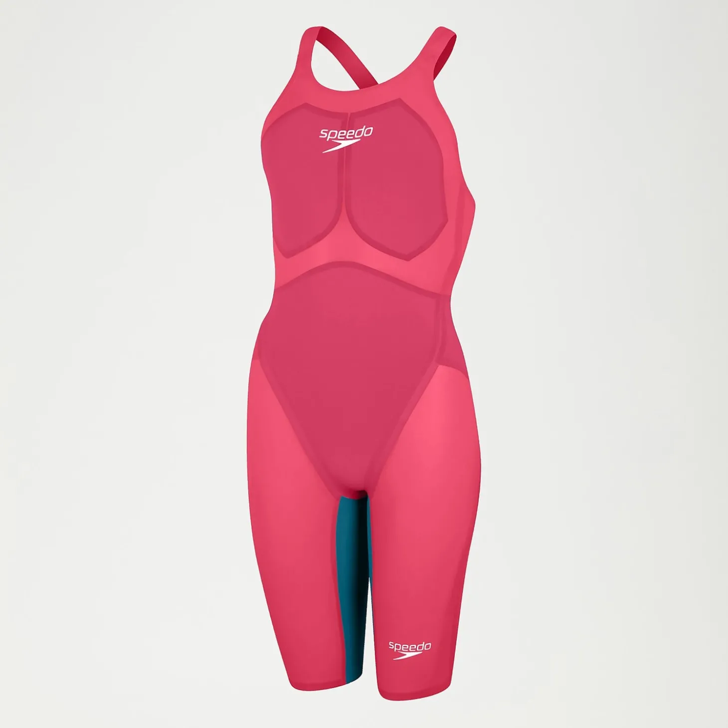 Best Combinaison Fastskin Femme LZR Pure Valor dos ouvert rouge/sarcelle Femme Compétition