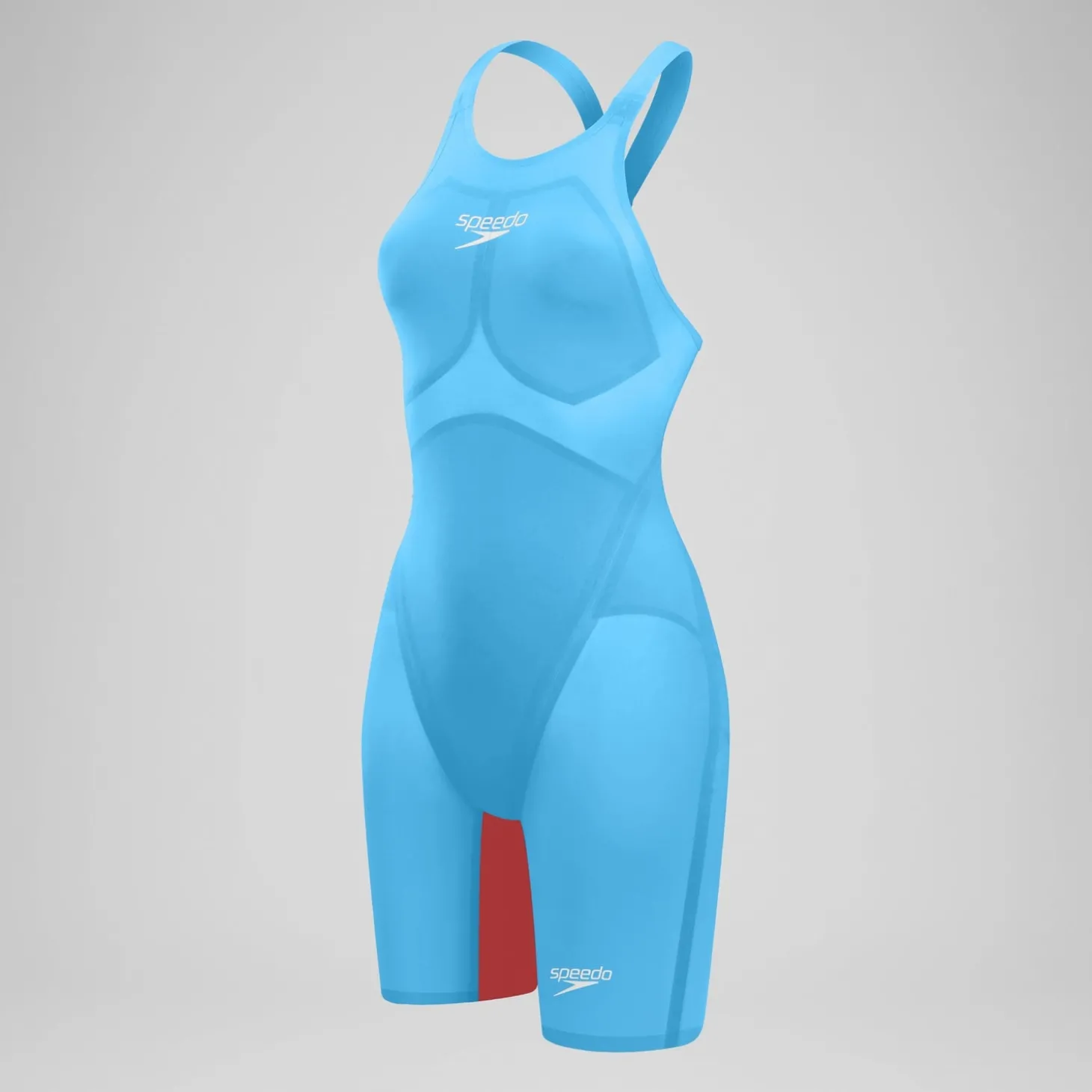Clearance Combinaison partielle à dos ouvert - Fastskin LZR Pure Valor 2.0 pour Femmes Bleu/Rouge Femme Compétition