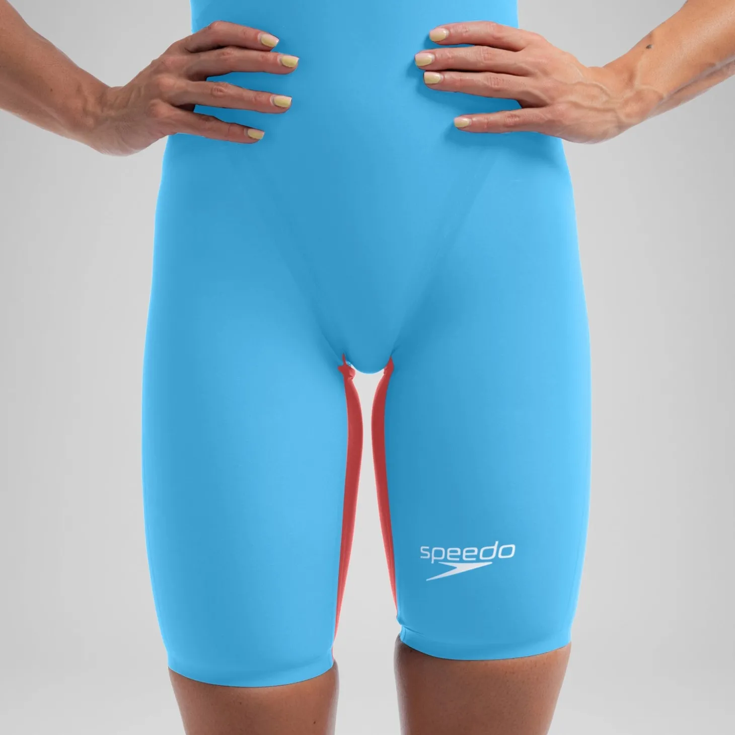 Clearance Combinaison partielle à dos ouvert - Fastskin LZR Pure Valor 2.0 pour Femmes Bleu/Rouge Femme Compétition