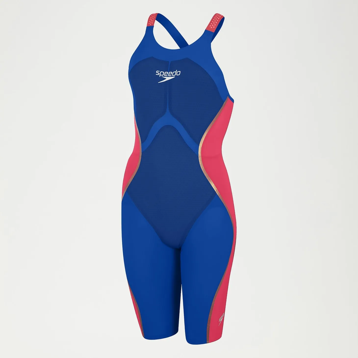 Outlet Combinaison partielle Femme LZR Pure Intent dos ouvert bleu/rouge Femme Compétition