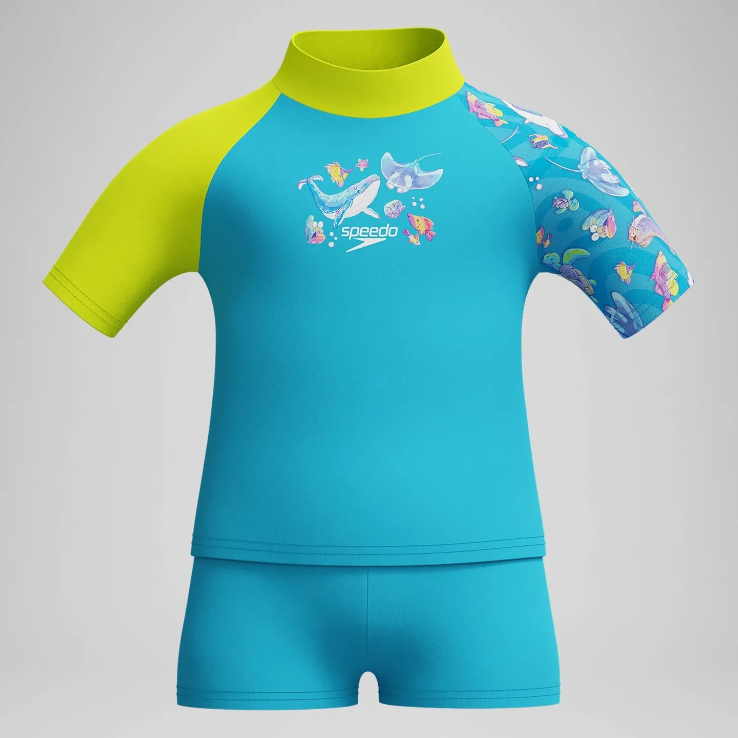 Online Garçon Learn to Swim imprimé bleu/jaune Enfant Maillot De Bain Garçons