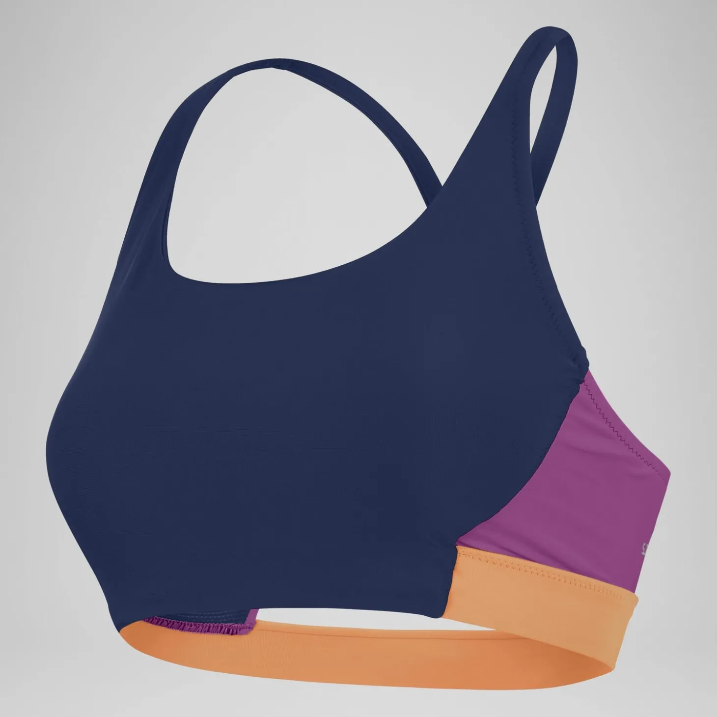 Cheap Haut color-block pour Femmes Bleu céruléen Femme Maillots 2 Pièces
