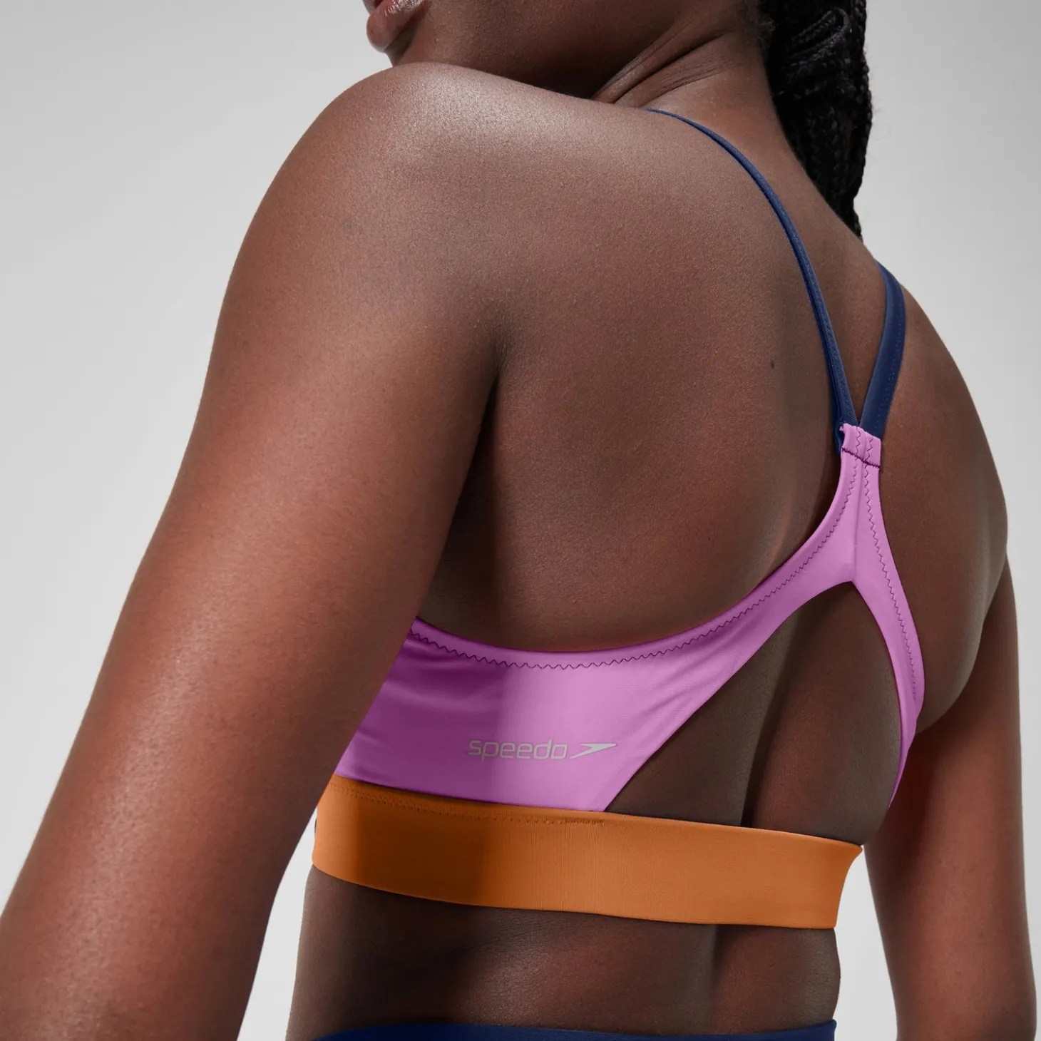 Cheap Haut color-block pour Femmes Bleu céruléen Femme Maillots 2 Pièces