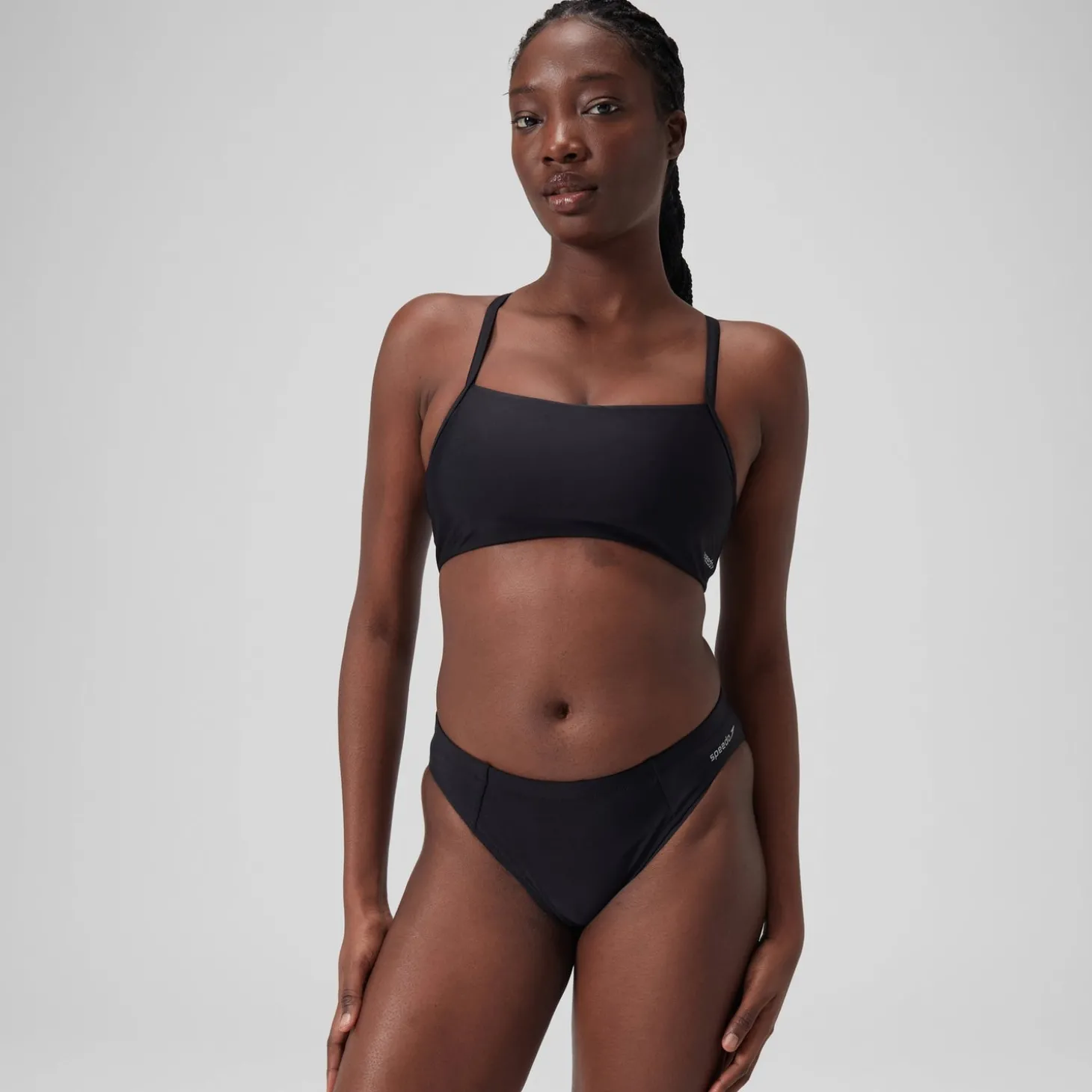 Sale Haut court dos nageur Femme Gris foncé Femme Maillots 1 Pièce | Maillots 2 Pièces