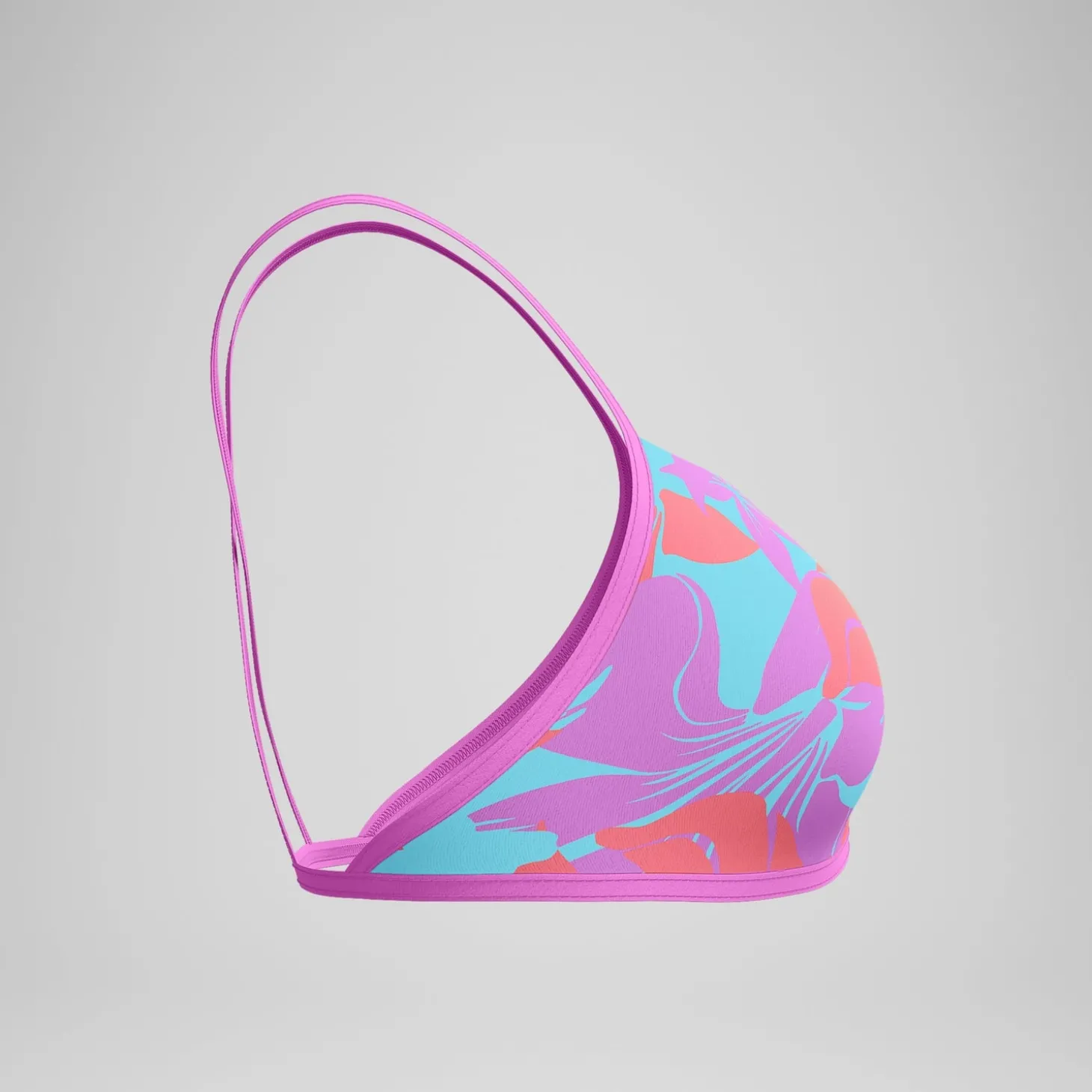 Outlet Haut de bikini Femme Club Training Cross Back imprimé rose/vert Femme Maillots 2 Pièces