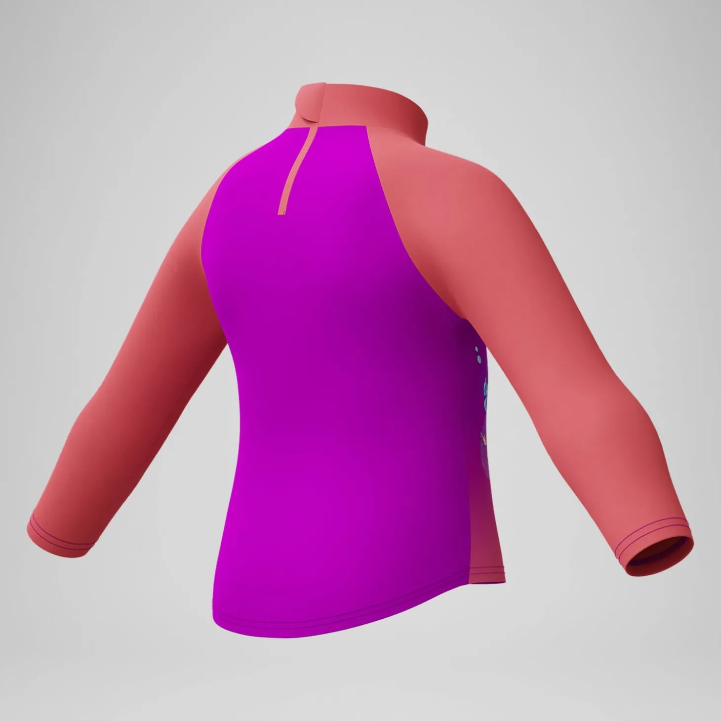 Best Sale Haut Fille Rash Digital à manches longues corail/rose Enfant Maillots De Bain