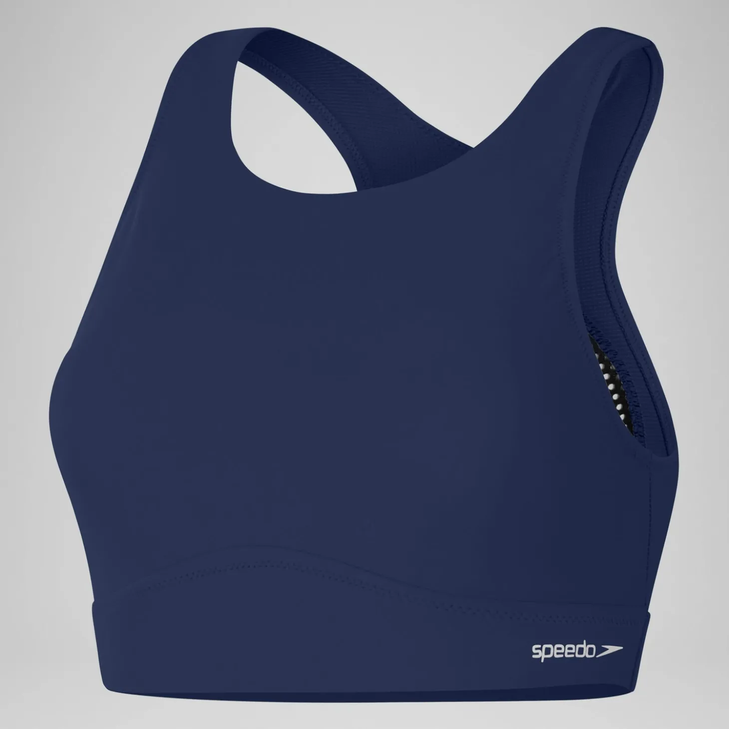 Best Haut uni à col montant avec maille filet pour Femmes Bleu céruléen Femme Maillots 2 Pièces