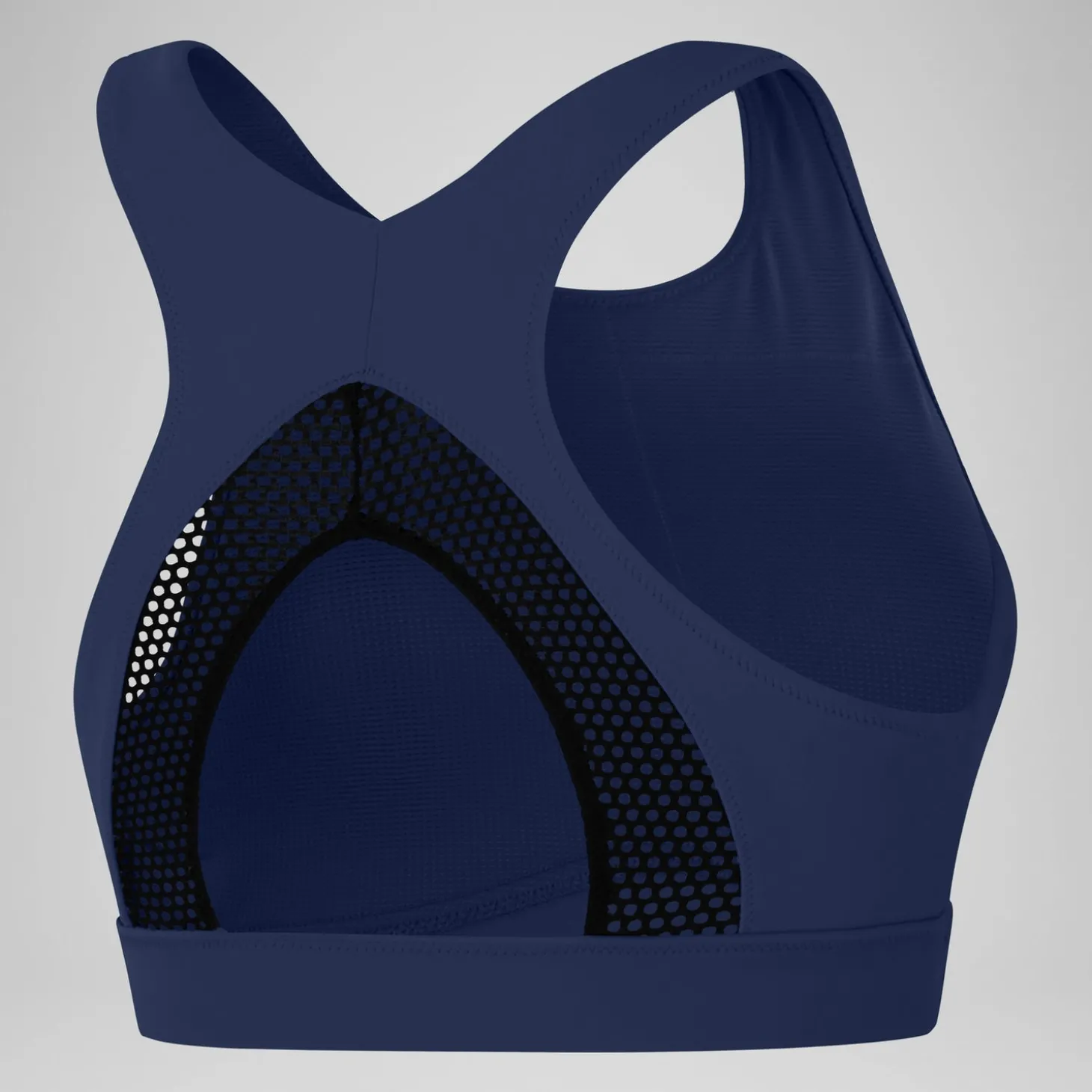 Best Haut uni à col montant avec maille filet pour Femmes Bleu céruléen Femme Maillots 2 Pièces