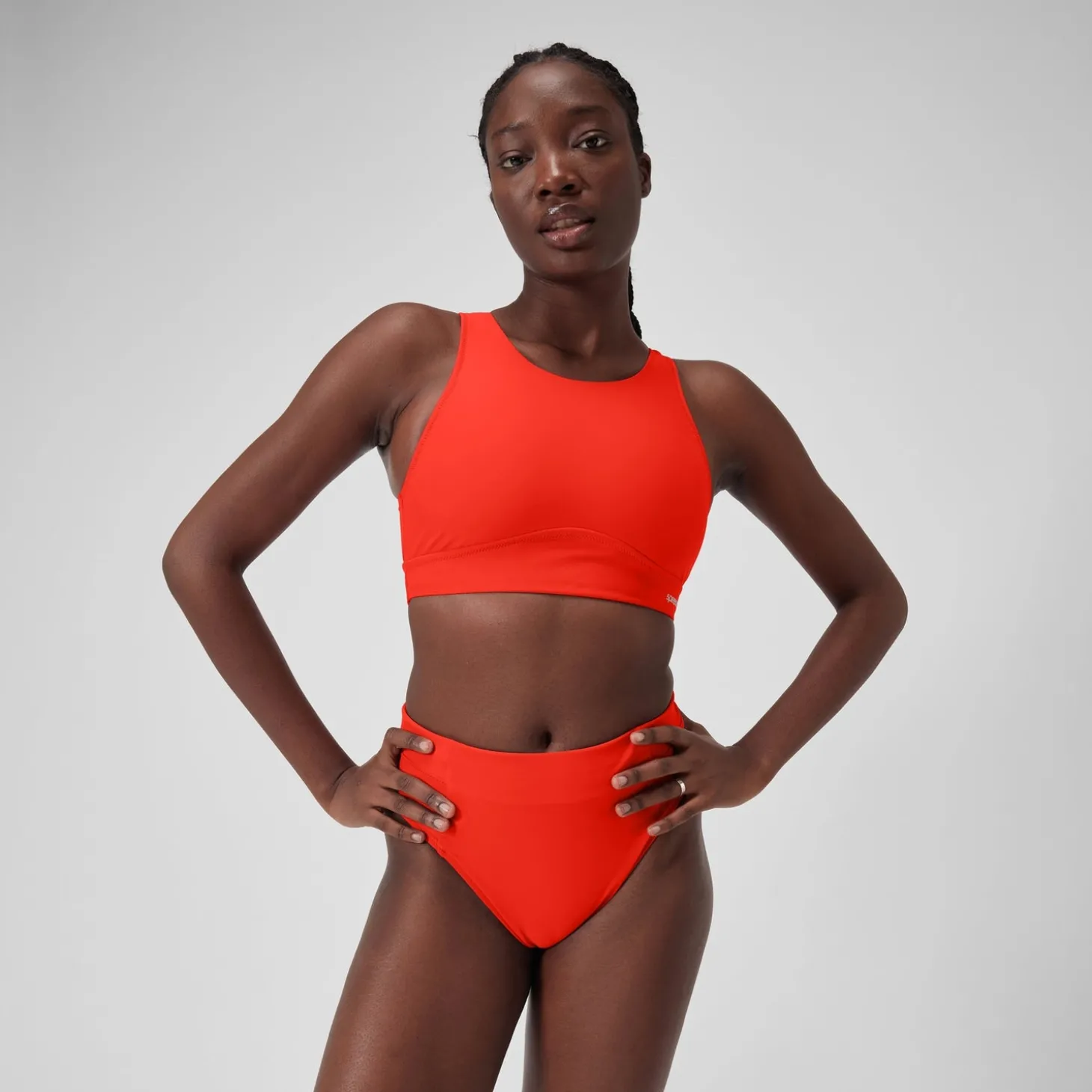 Online Haut uni à col montant avec maille filet pour Femmes Dragon Fire Femme Maillots 1 Pièce | Maillots 2 Pièces