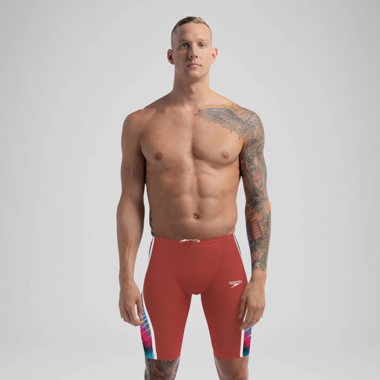 Clearance Jammer - Fastskin LZR Pure Intent 2.0 pour Hommes Bleu/Rouge Homme Combinaisons Thriatlon & Eau Libre | Compétition