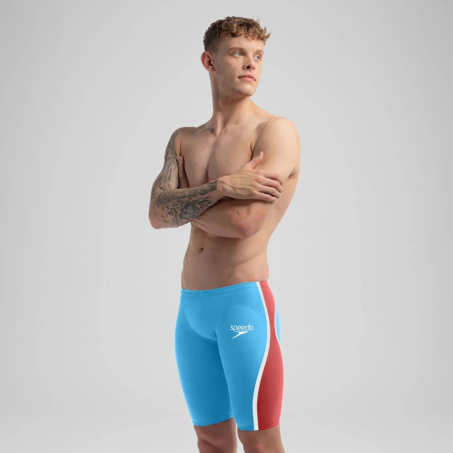 Shop Jammer - Fastskin LZR Pure Intent 2.0 pour Hommes Bleu/Rouge Homme Combinaisons Thriatlon & Eau Libre | Compétition