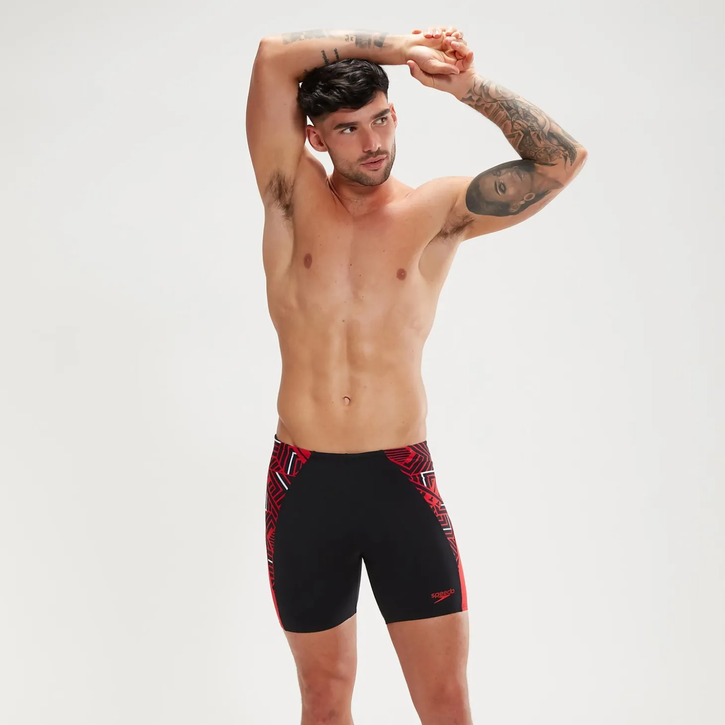 Flash Sale Jammer Homme ECO Endurance+ Splice mi-long noir/rouge Homme Shorts Longs