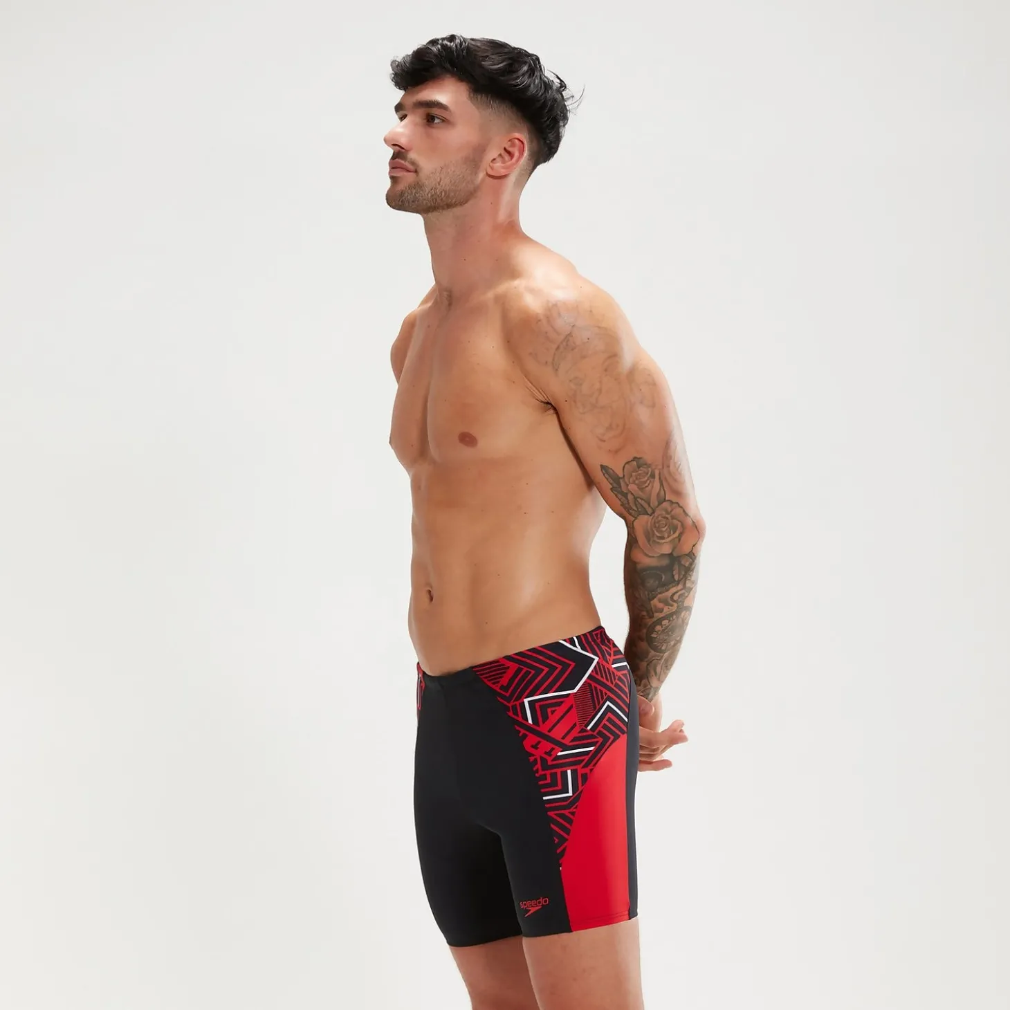 Flash Sale Jammer Homme ECO Endurance+ Splice mi-long noir/rouge Homme Shorts Longs