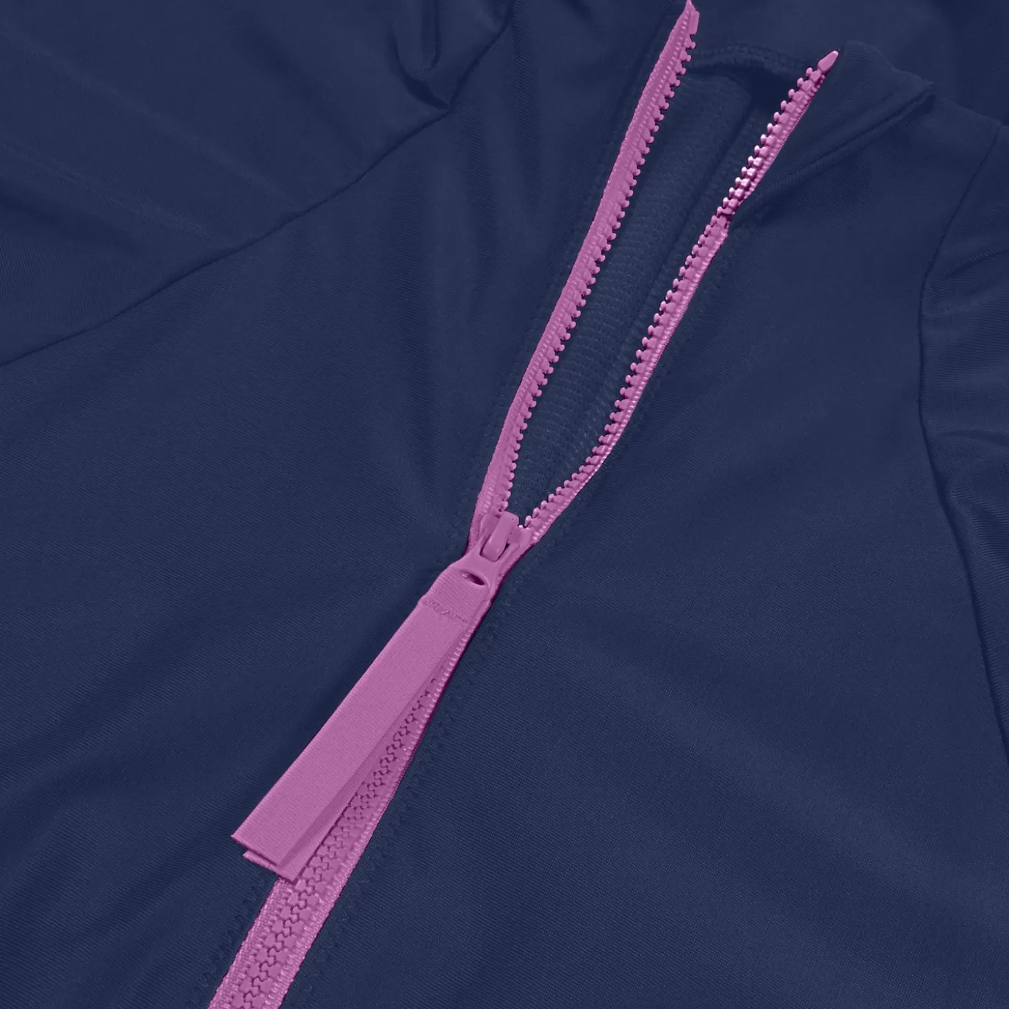 New L/S 1 pièce color-block zippé pour Femmes Bleu céruléen Femme Maillots 1 Pièce