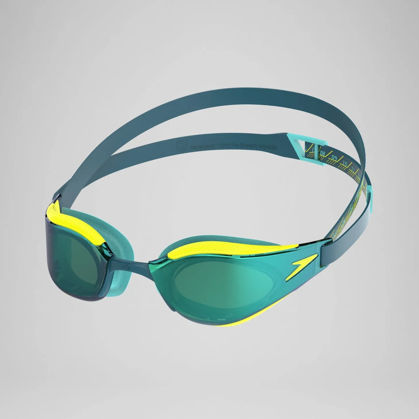 Discount Lunettes de natation Adulte Fastskin Hyper Elite Miroir vert/jaune Femme Compétition | Compétition