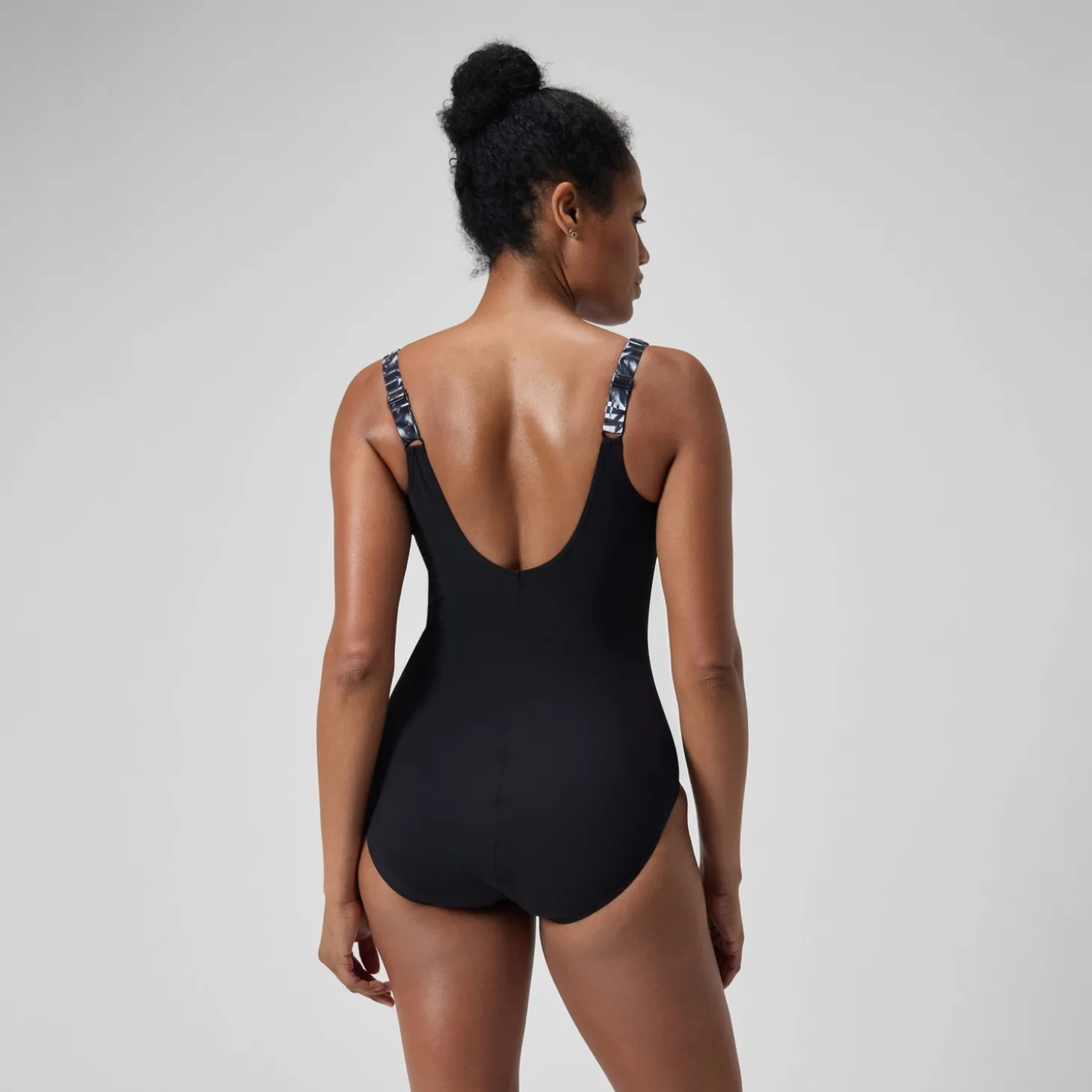 Online Maillot de bain 1 pièce Femmes Shaping LunaLustre imprimé pour Femmes Noir/Gris oxydé/Blanc Femme Maillots Galbant