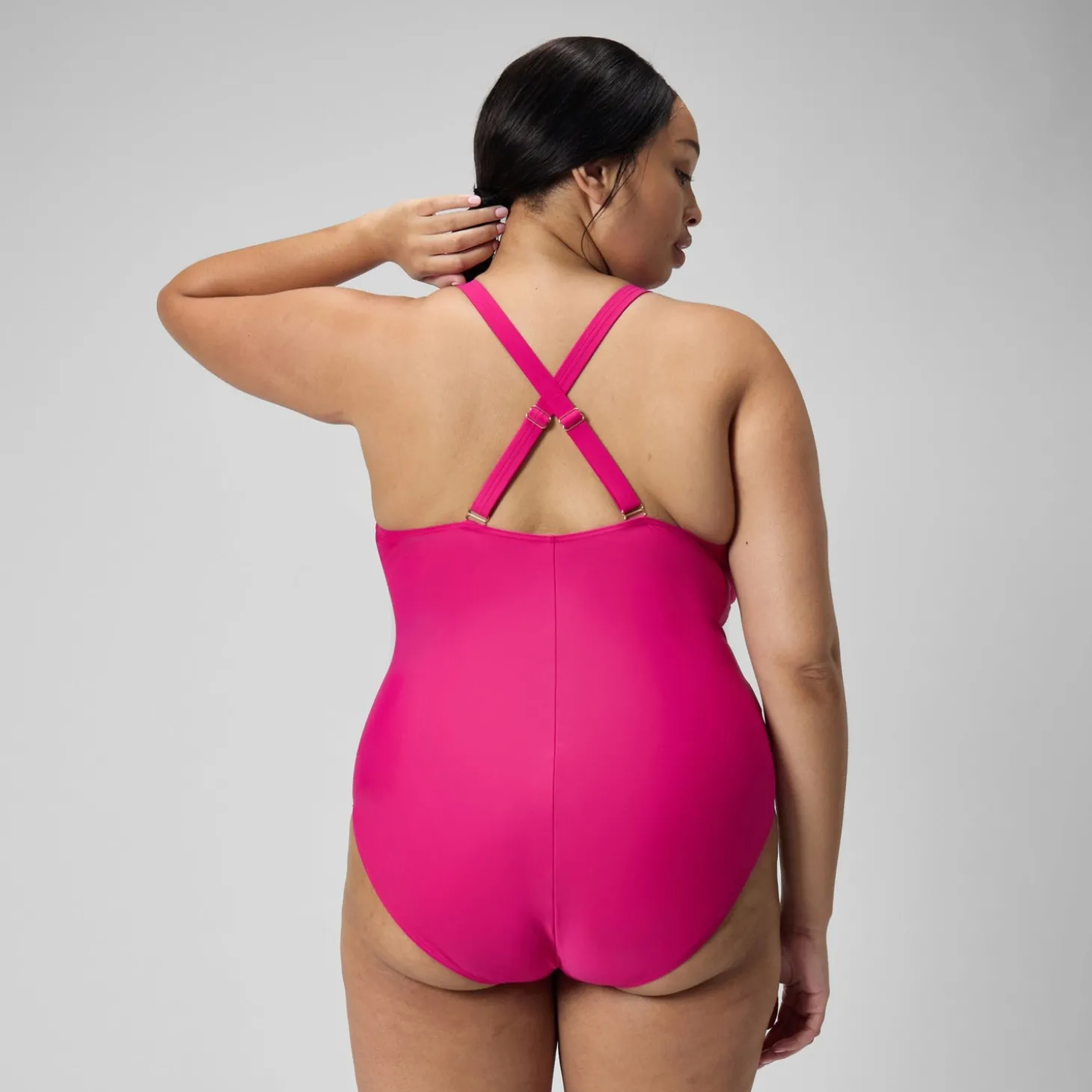 Best Sale Maillot de bain 1 pièce Shaping avec encolure en V pour Femmes (+) Magenta brume Femme Maillots Galbant