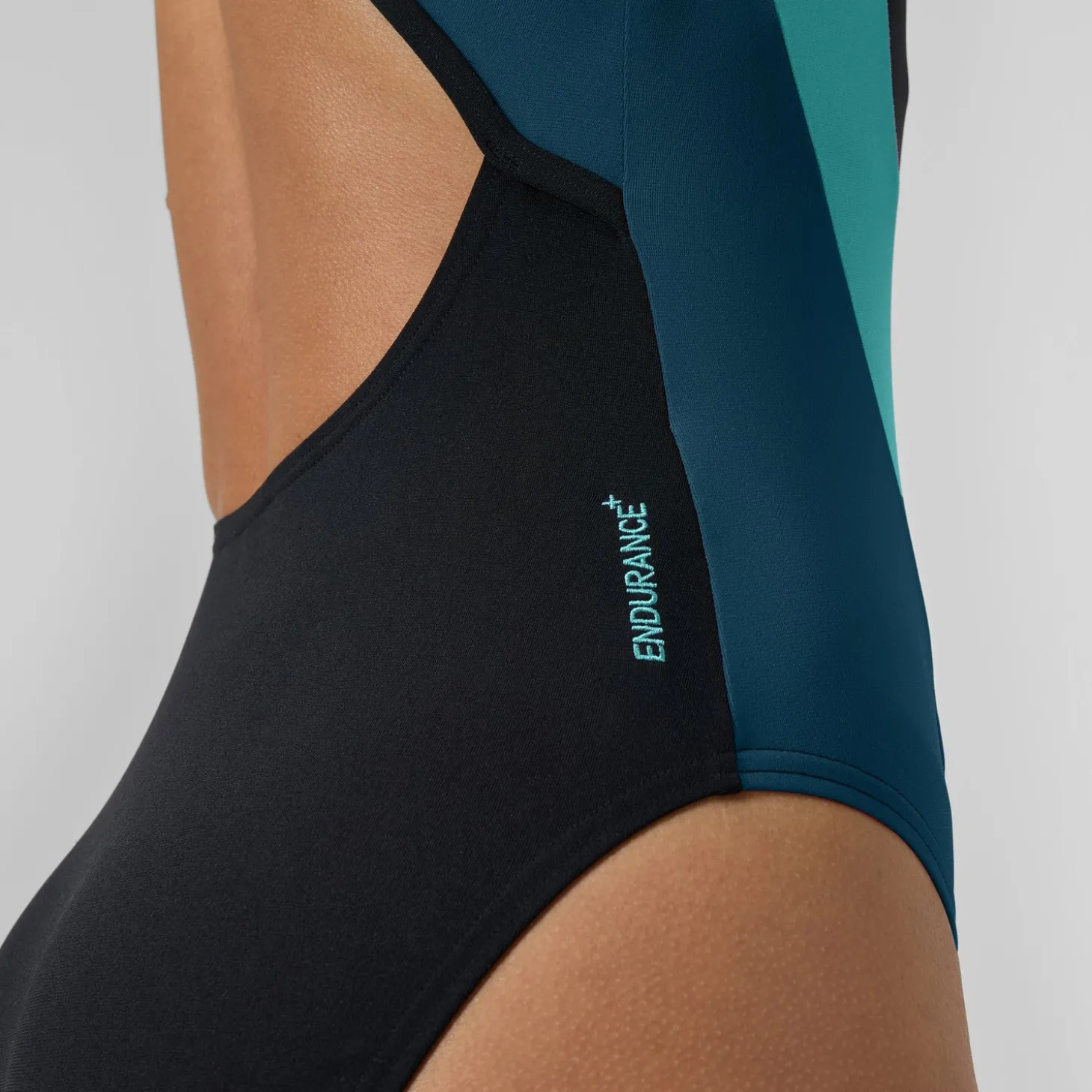 Sale Maillot de bain Femme à col haut Splice Crossback sarcelle foncé/vert Femme Maillots 1 Pièce