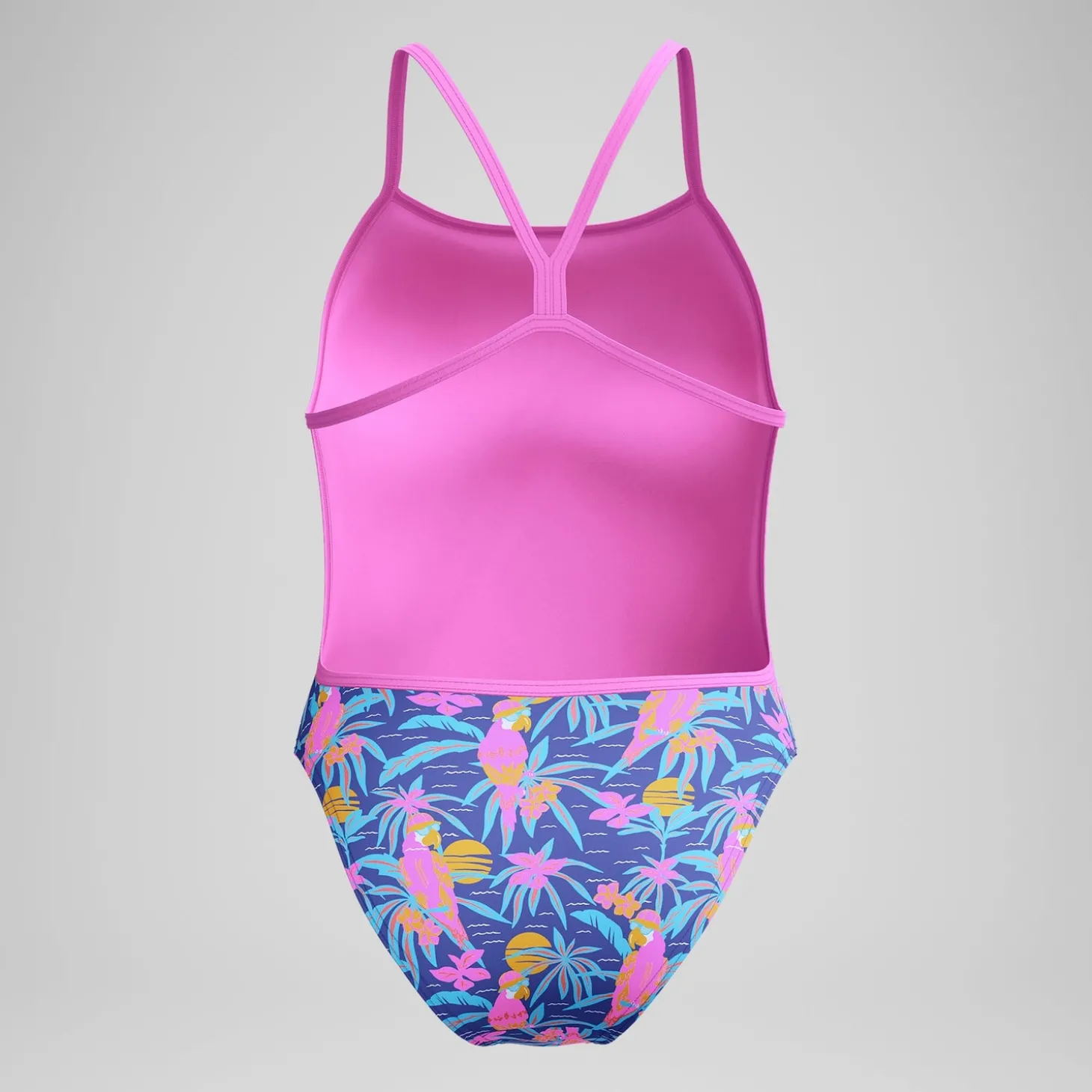 Outlet Maillot de bain Femme Club Training dos en V et imprimé bleu/rose Femme Maillots 1 Pièce