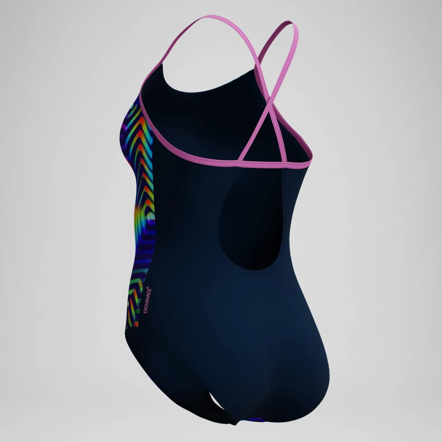 Discount Maillot de bain Femme Club Training Fixed Crossback imprimé bleu marine/vert Femme Maillots 1 Pièce