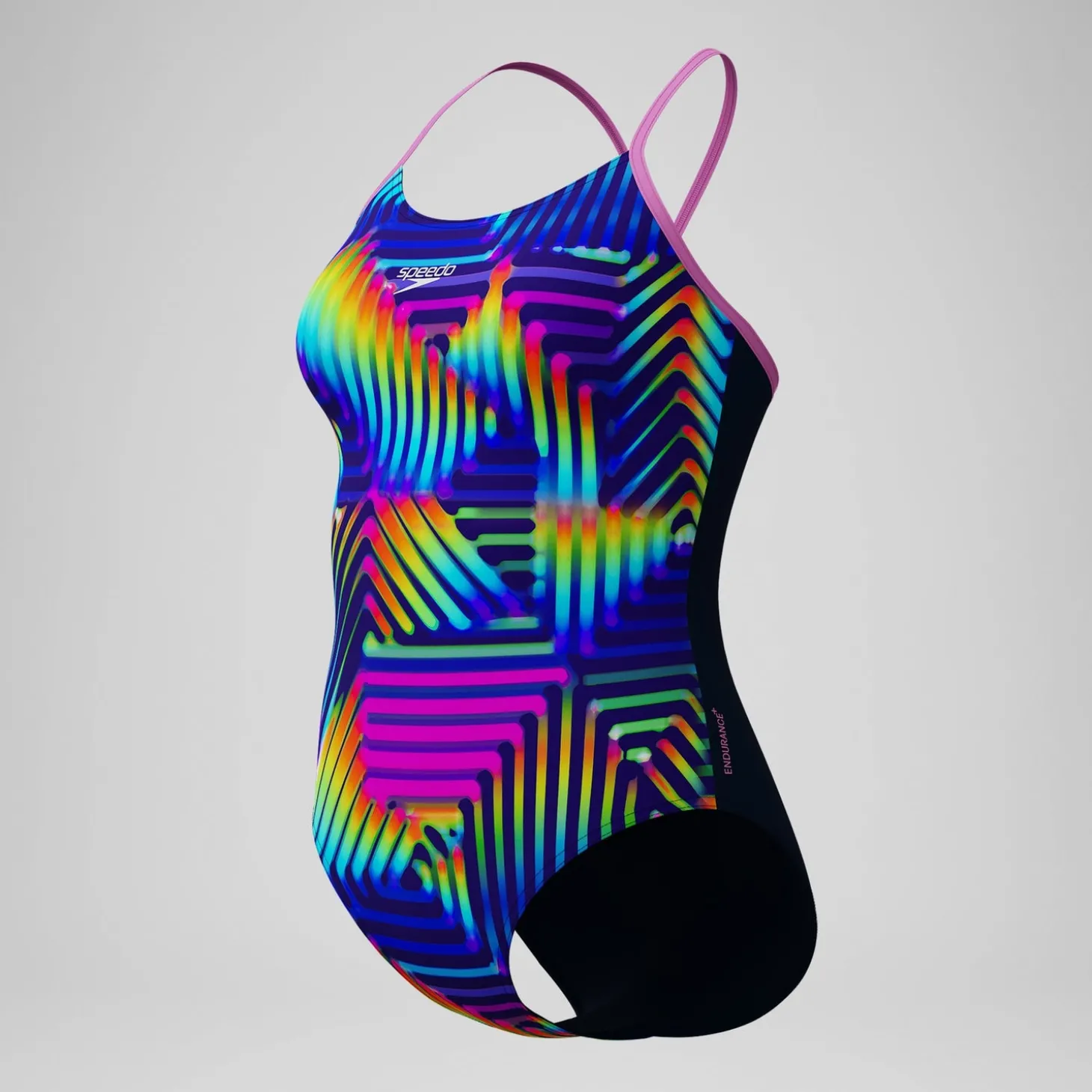 Discount Maillot de bain Femme Club Training Fixed Crossback imprimé bleu marine/vert Femme Maillots 1 Pièce