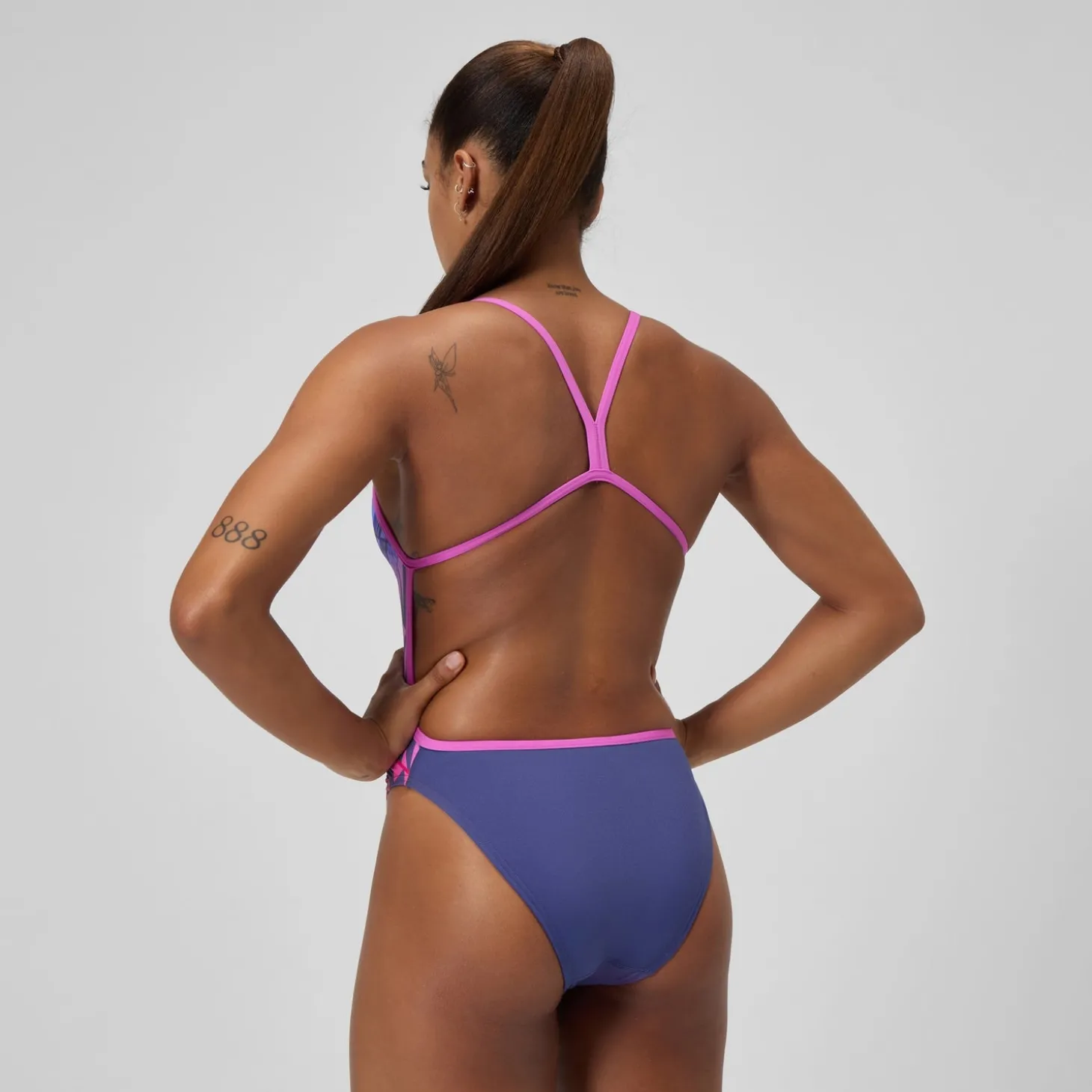 Cheap Maillot de bain Femme Club Training Placement dos en V rose/bleu Femme Maillots 1 Pièce